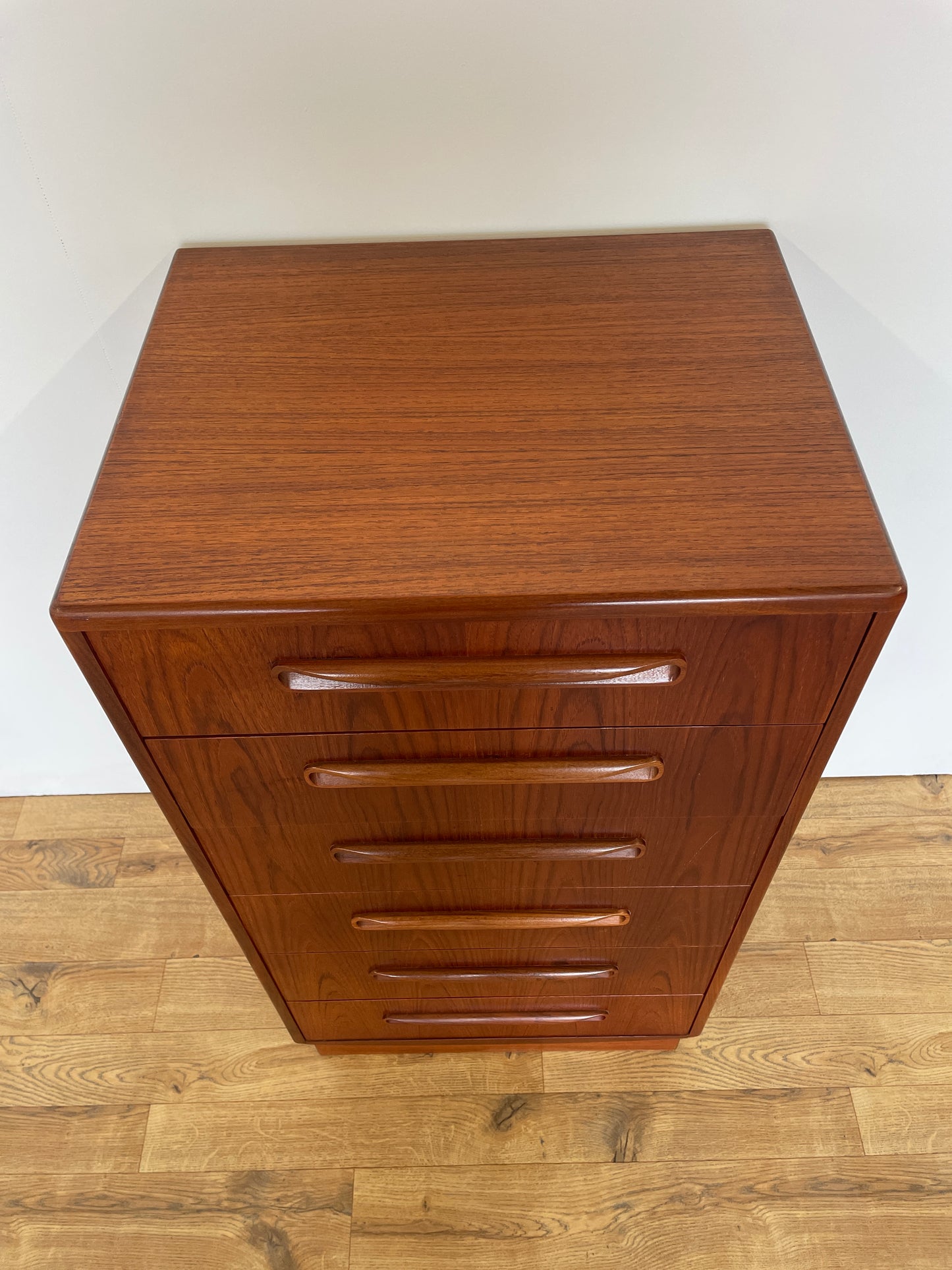 G Plan Tall Boy Chest of Drawers - Fresco - Mid-Century 6 Drawer