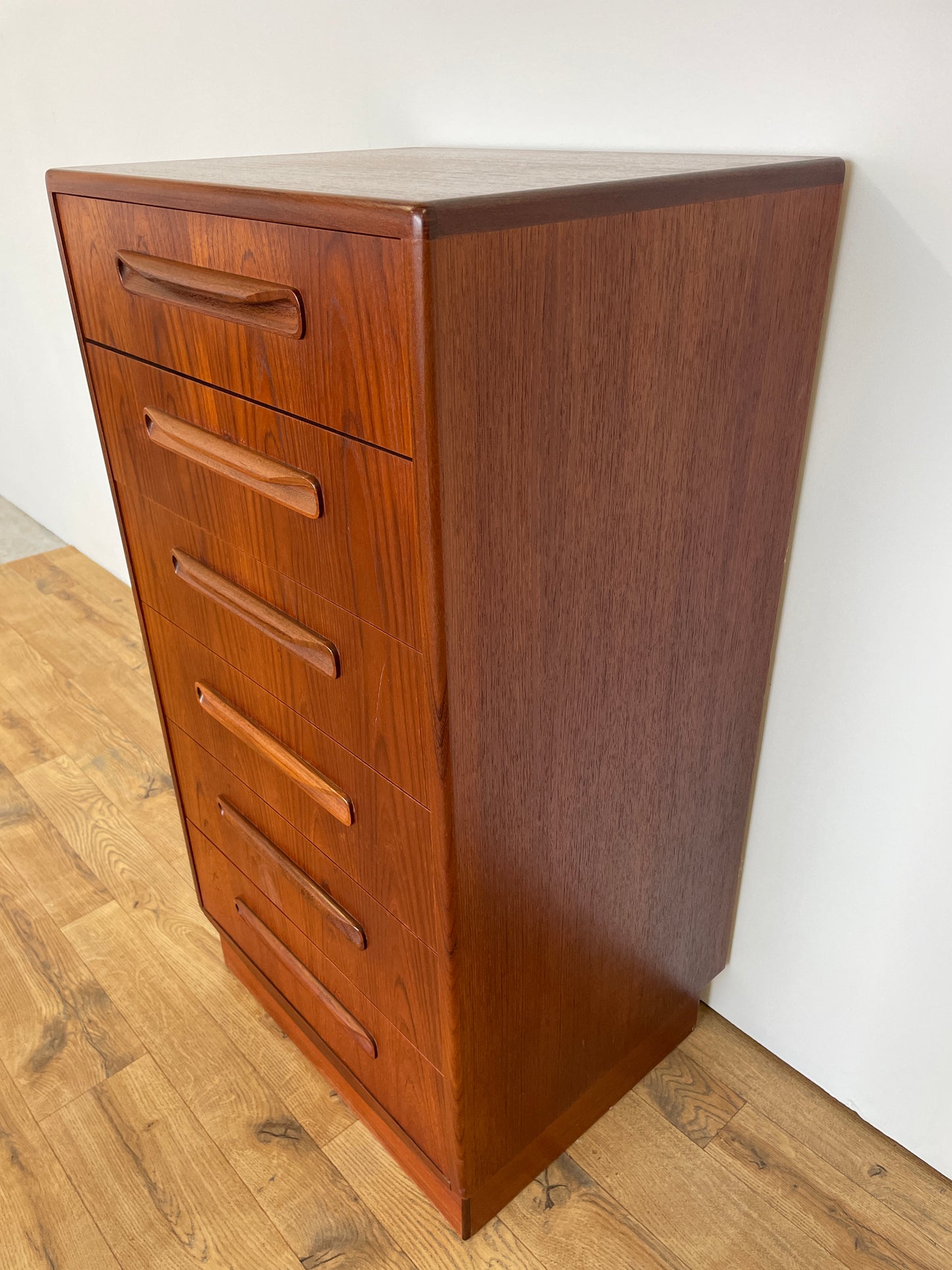 G Plan Tall Boy Chest of Drawers - Fresco - Mid-Century 6 Drawer