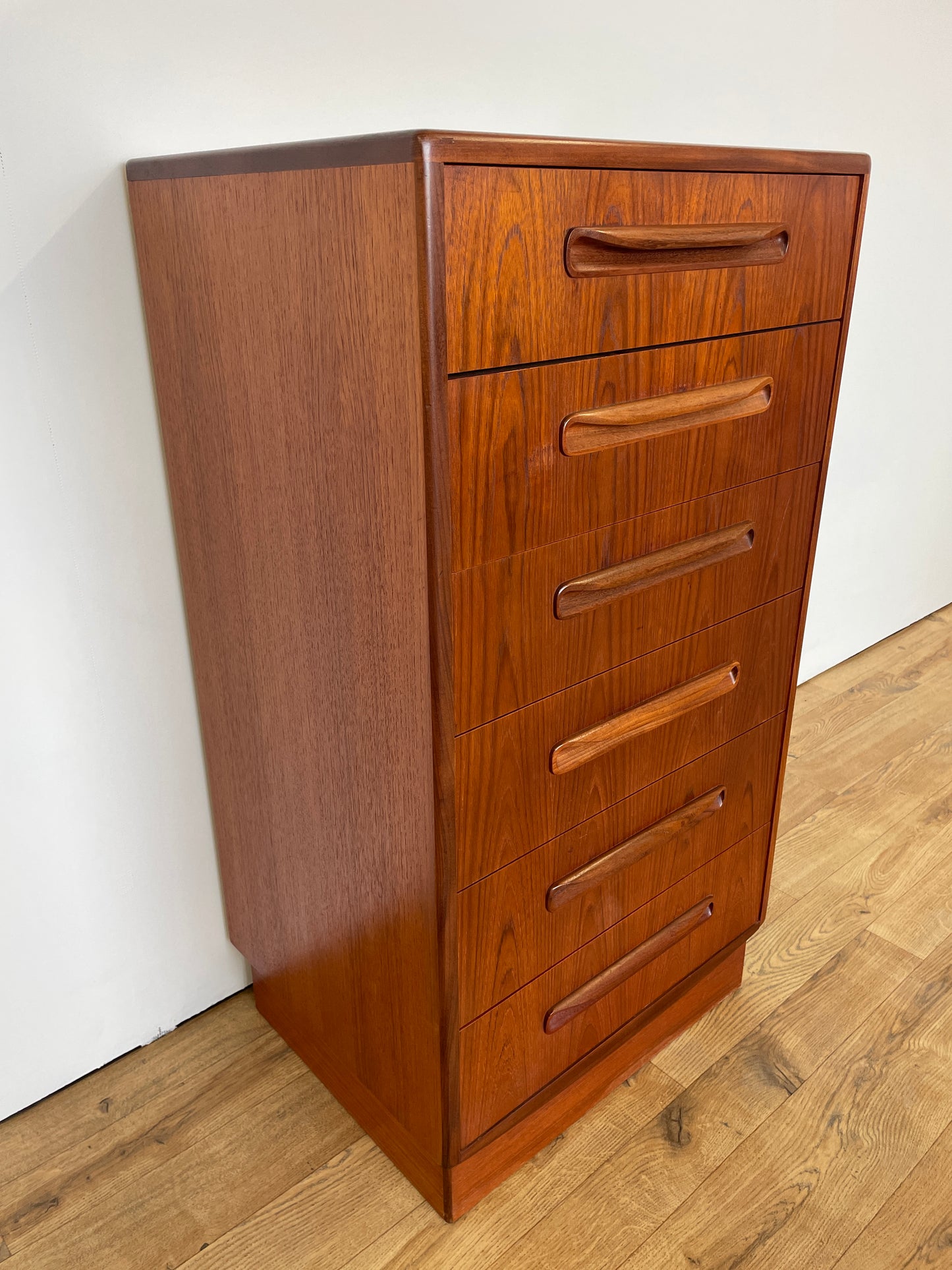 G Plan Tall Boy Chest of Drawers - Fresco - Mid-Century 6 Drawer