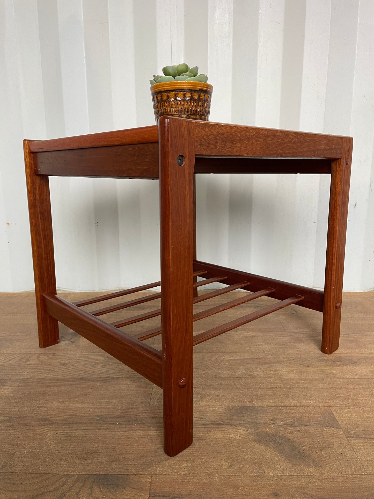 Danish Teak Mid-Century Side Table by BRDR Furbo | 1960s Scandinavian Design