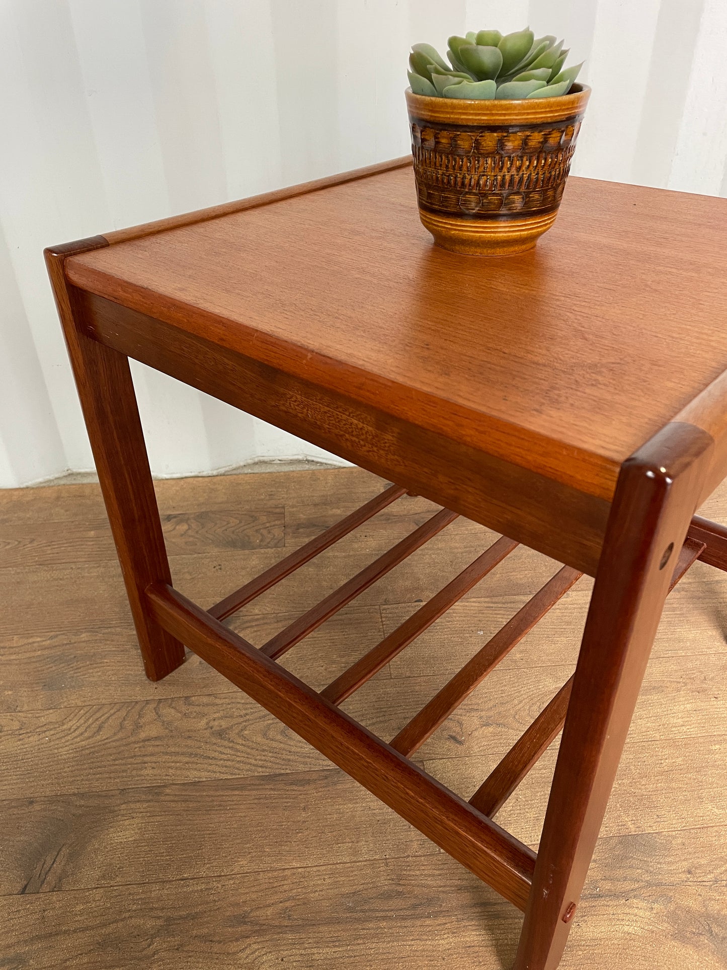 Danish Teak Mid-Century Side Table by BRDR Furbo | 1960s Scandinavian Design