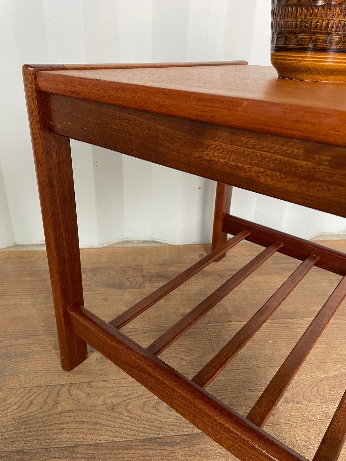 Danish Teak Mid-Century Side Table by BRDR Furbo | 1960s Scandinavian Design