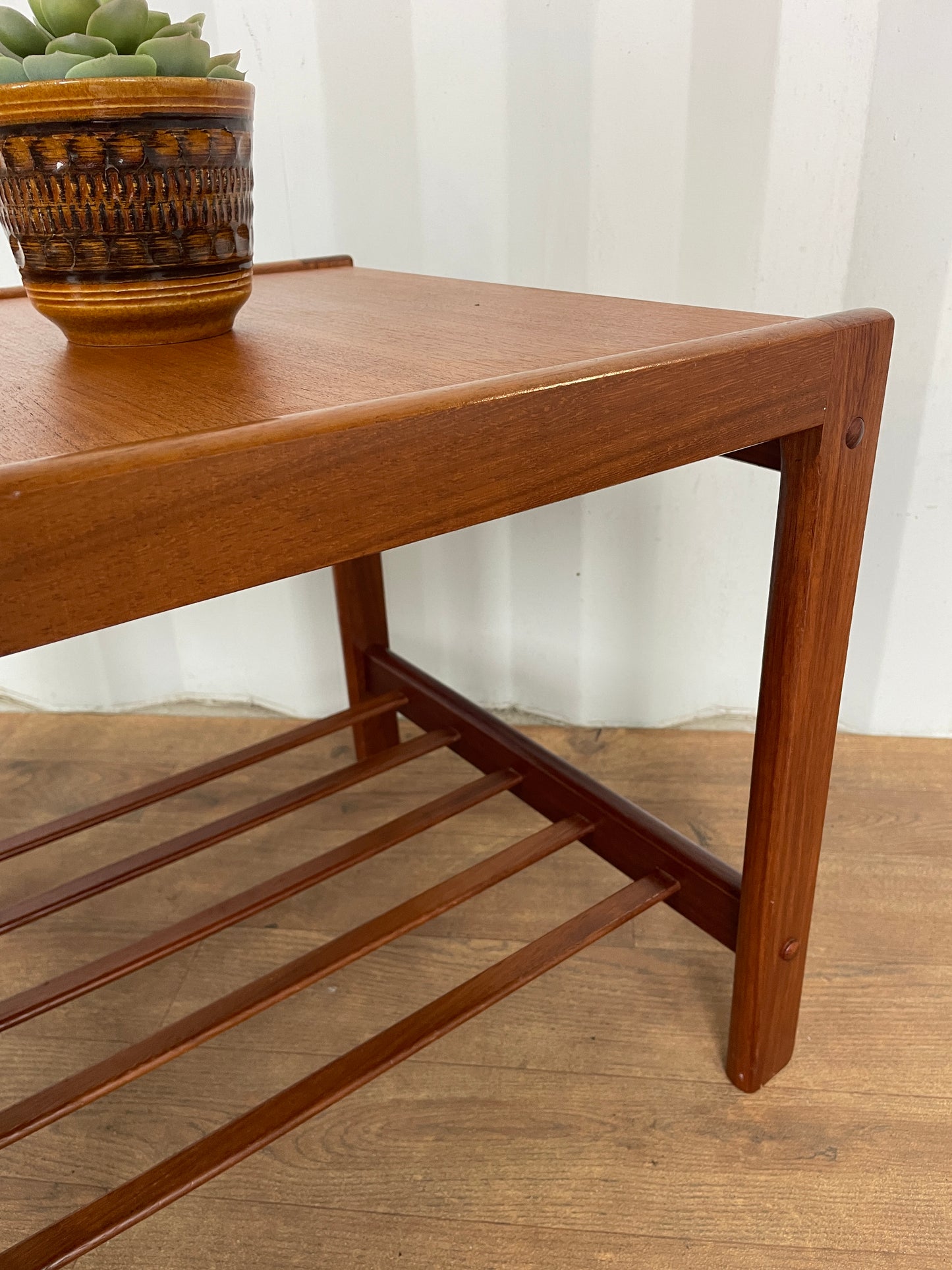 Danish Teak Mid-Century Side Table by BRDR Furbo | 1960s Scandinavian Design