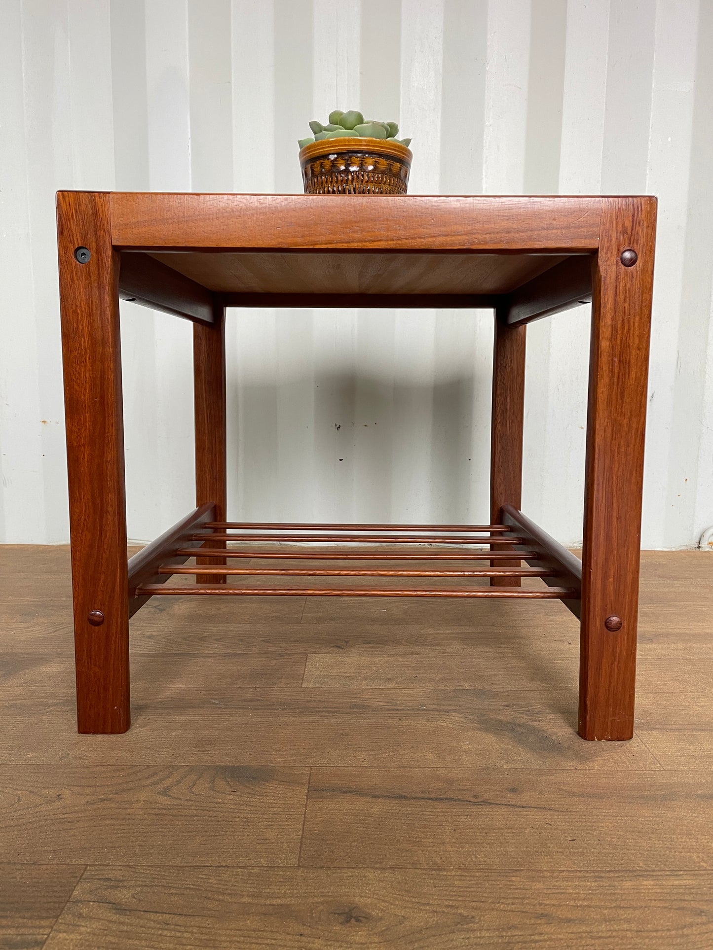 Danish Teak Mid-Century Side Table by BRDR Furbo | 1960s Scandinavian Design