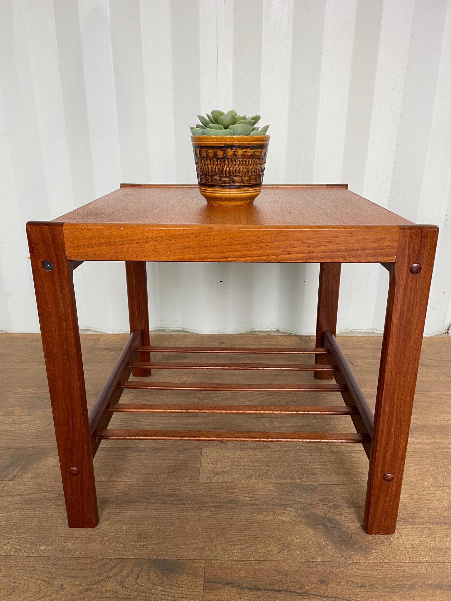 Danish Teak Mid-Century Side Table by BRDR Furbo | 1960s Scandinavian Design