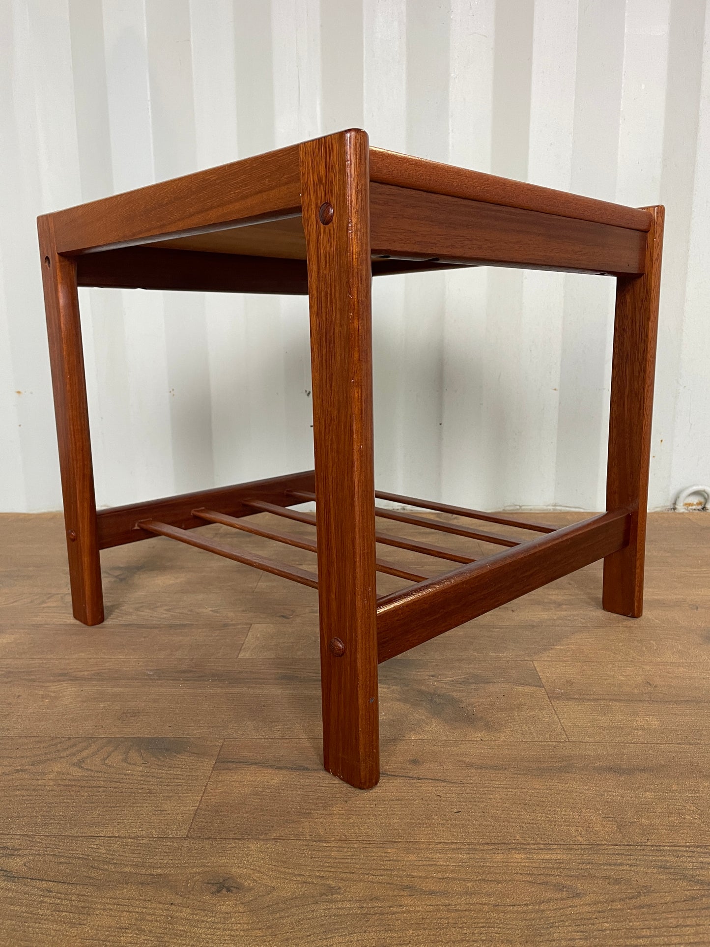 Danish Teak Mid-Century Side Table by BRDR Furbo | 1960s Scandinavian Design