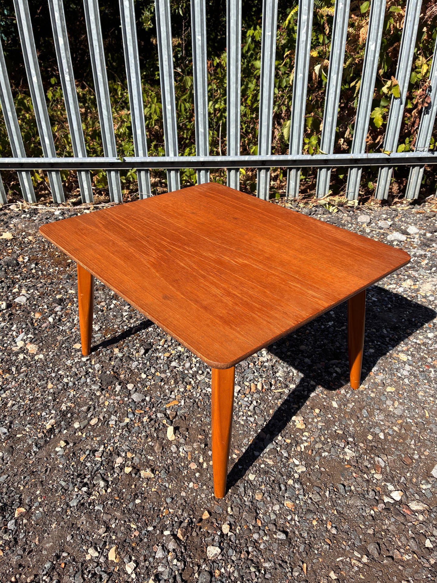 Vintage Mid-Century Teak Coffee Table | Small Scandinavian Style Retro Side Table