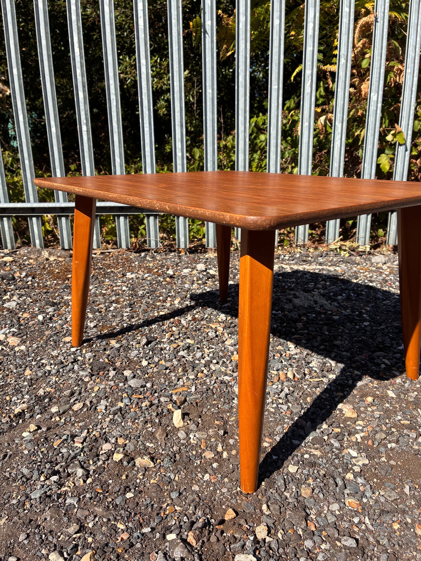 Vintage Mid-Century Teak Coffee Table | Small Scandinavian Style Retro Side Table