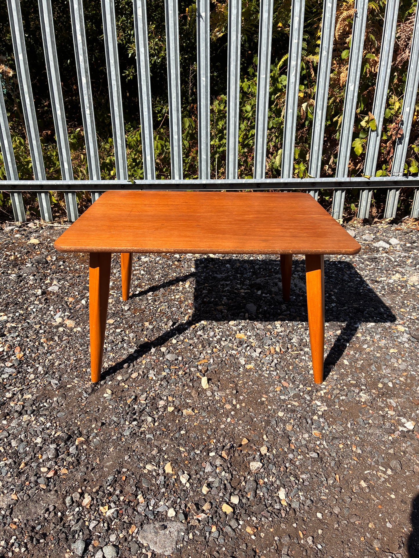 Vintage Mid-Century Teak Coffee Table | Small Scandinavian Style Retro Side Table