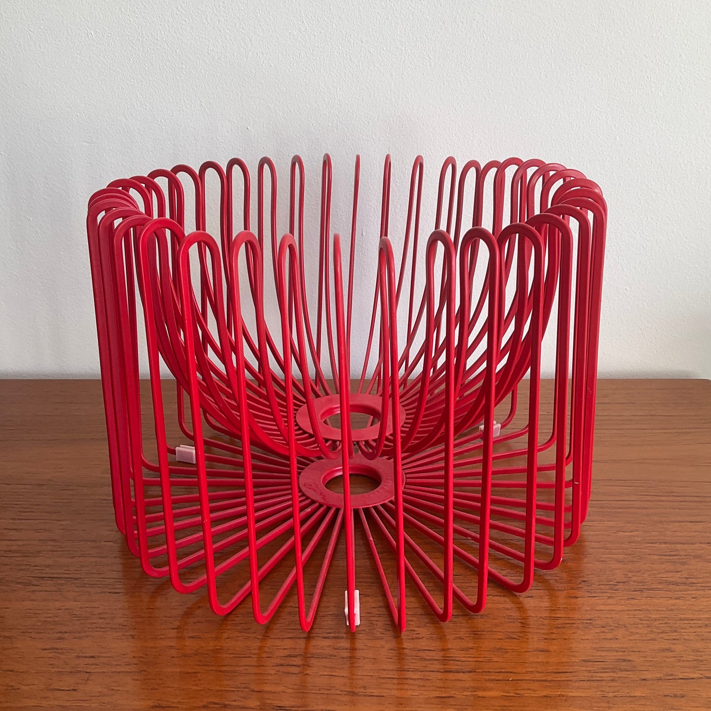 Vintage IKEA 1990s Tradig Ehlen Johansson Red Wire Fruit Bowl Basket Vintage