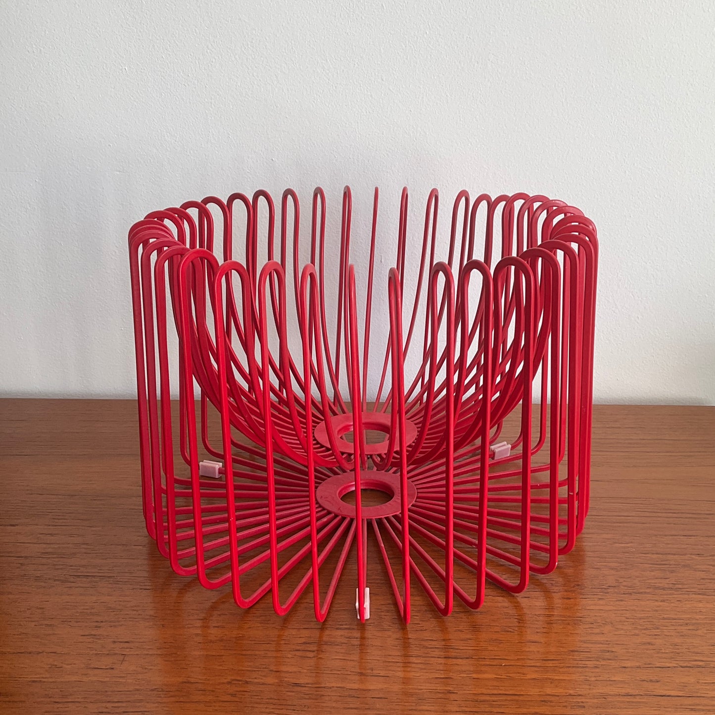 Vintage IKEA 1990s Tradig Ehlen Johansson Red Wire Fruit Bowl Basket Vintage