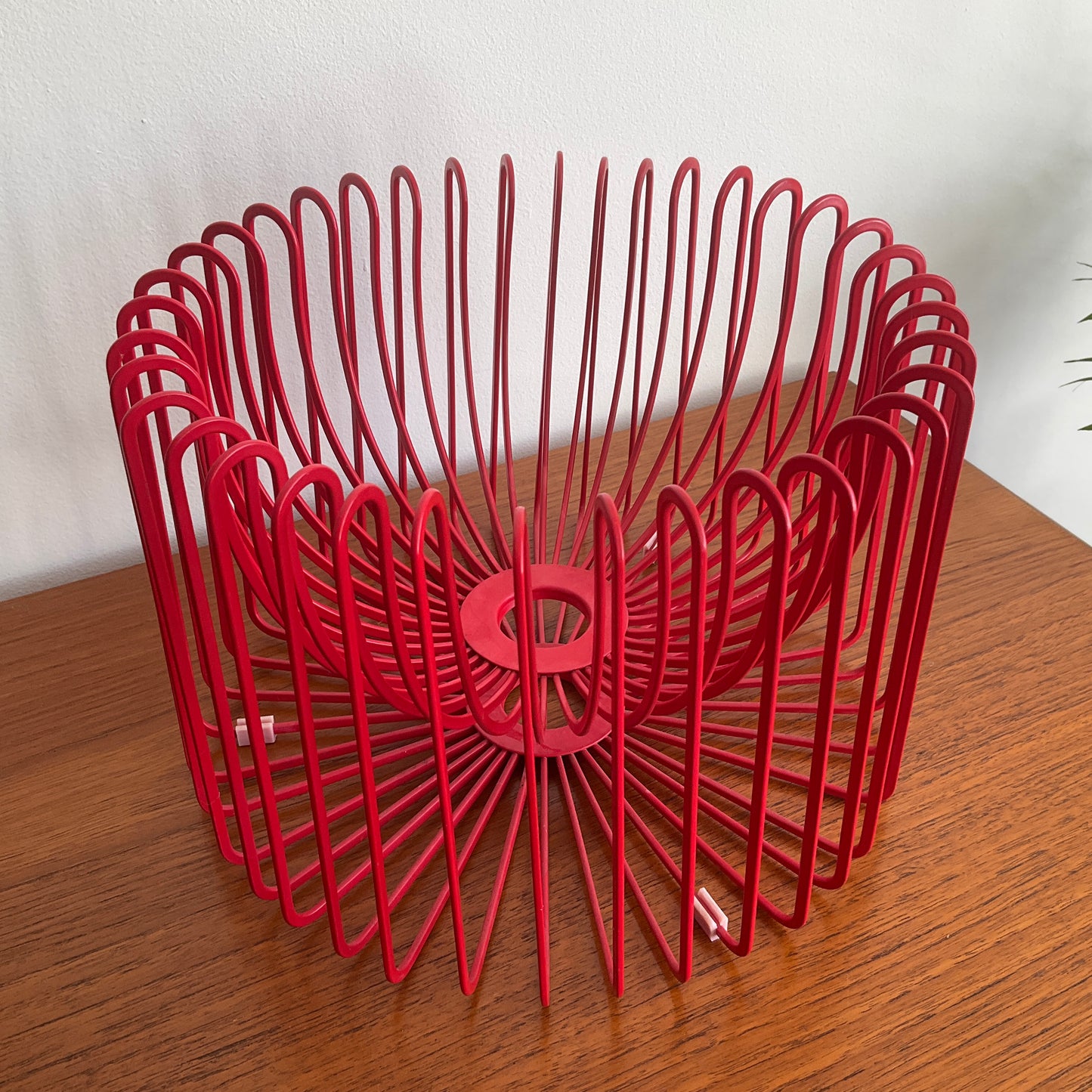 Vintage IKEA 1990s Tradig Ehlen Johansson Red Wire Fruit Bowl Basket Vintage