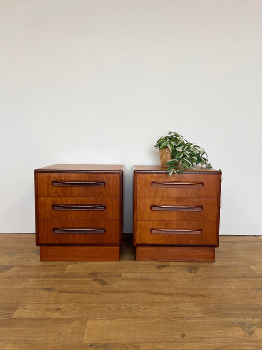 Pair G Plan Bedsides Fresco Teak Mid-Century