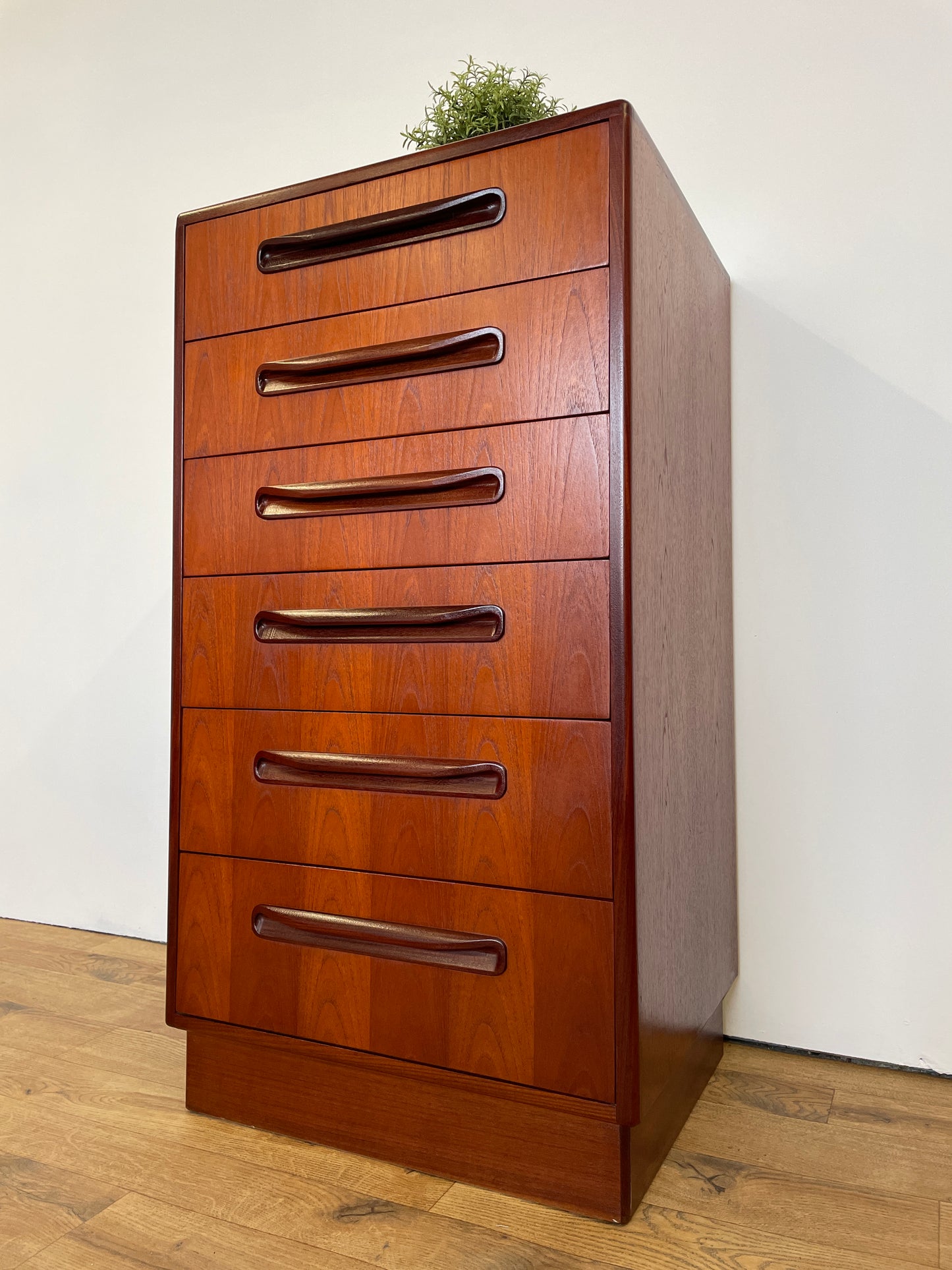 G Plan Tall Boy Chest of Drawers - Fresco Range Mid-Century