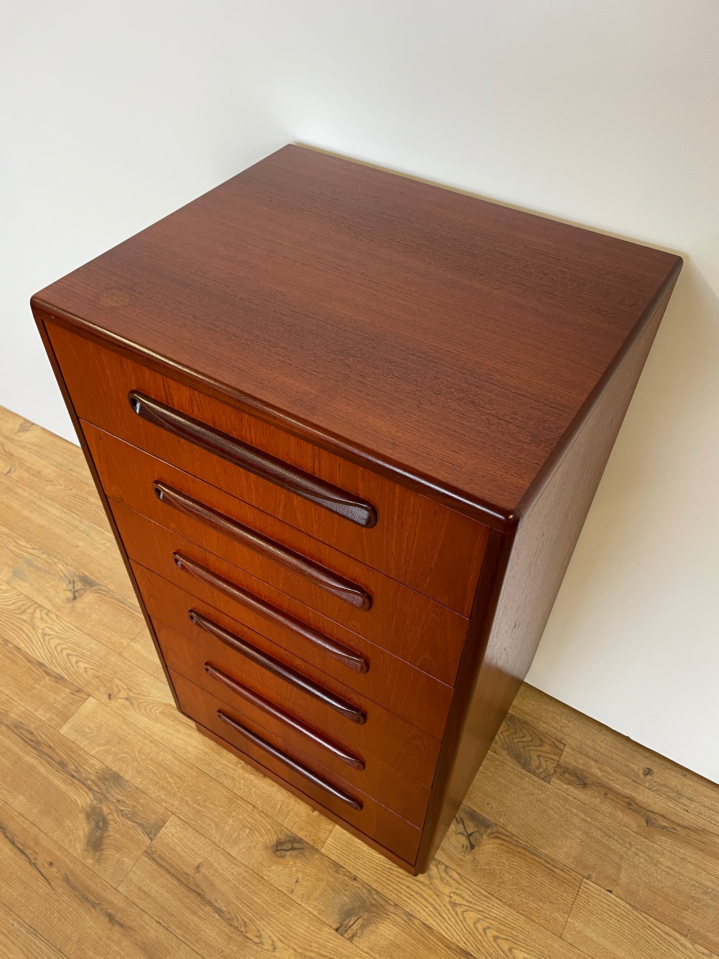 G Plan Tall Boy Chest of Drawers - Fresco Range Mid-Century