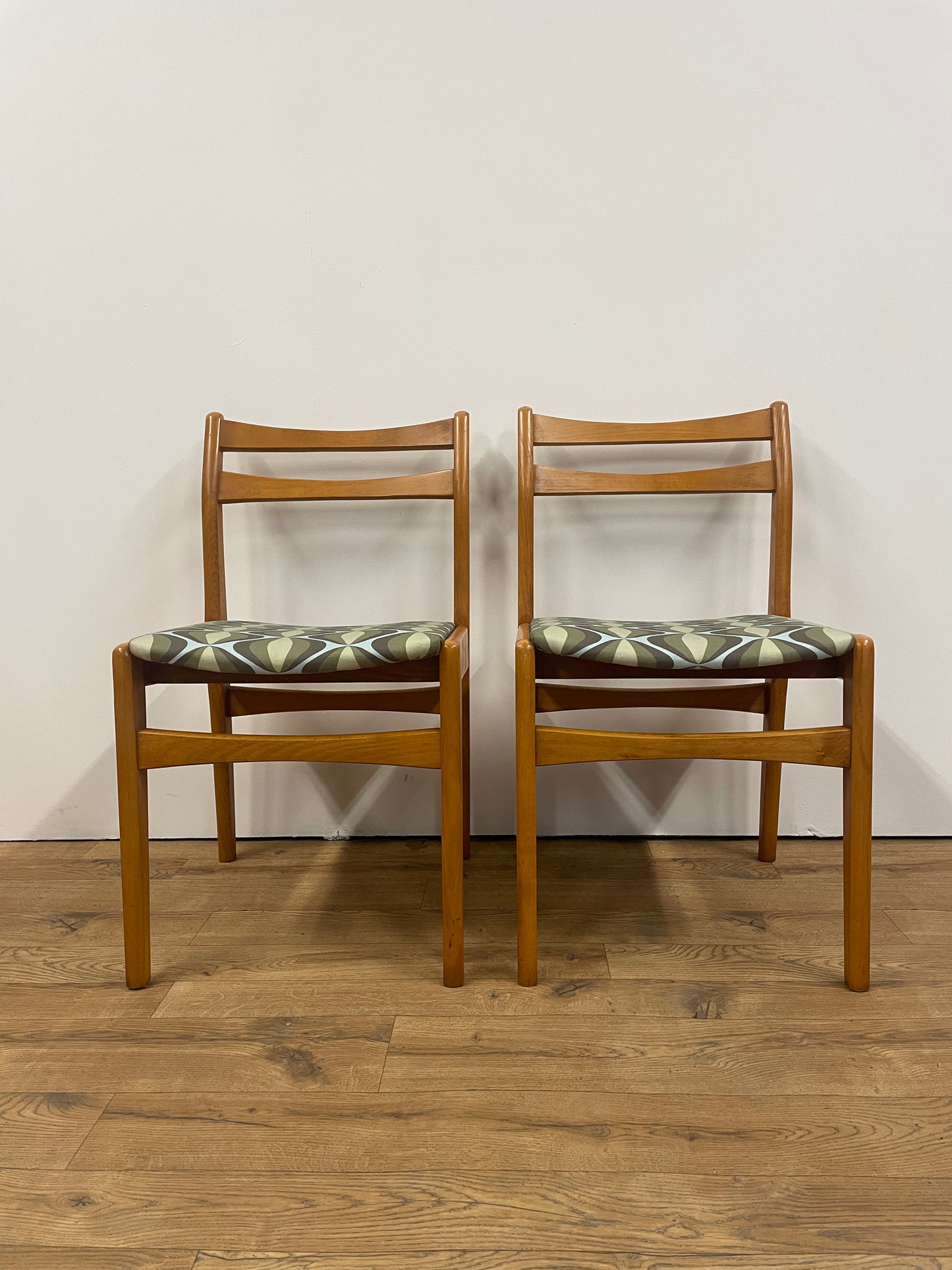 Pair of Vintage Dining Chairs Newly ReUpholstered