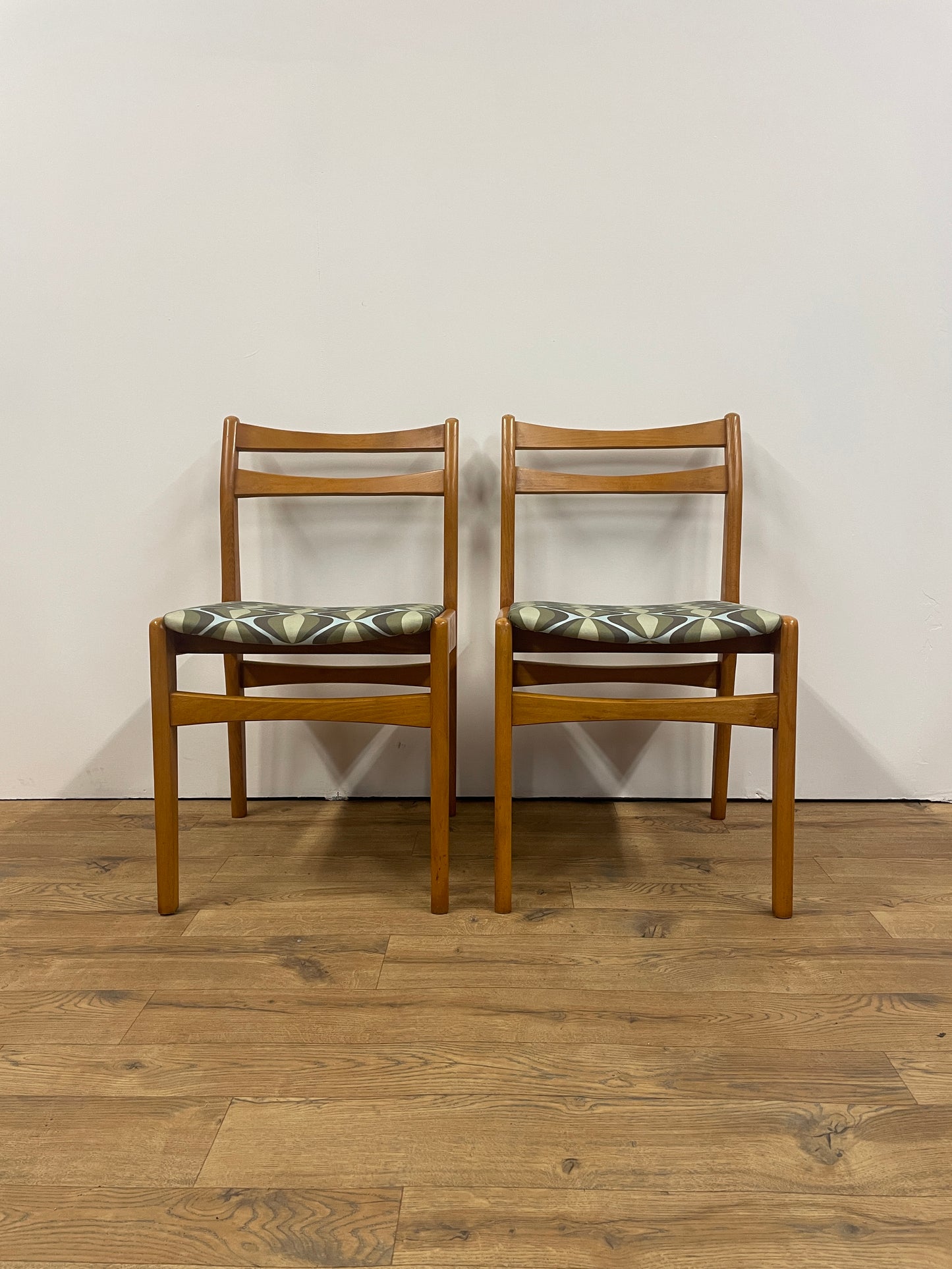 Pair of Vintage Dining Chairs Newly ReUpholstered