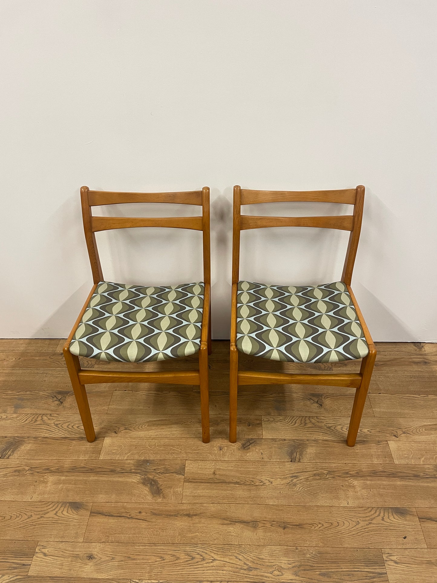 Pair of Vintage Dining Chairs Newly ReUpholstered