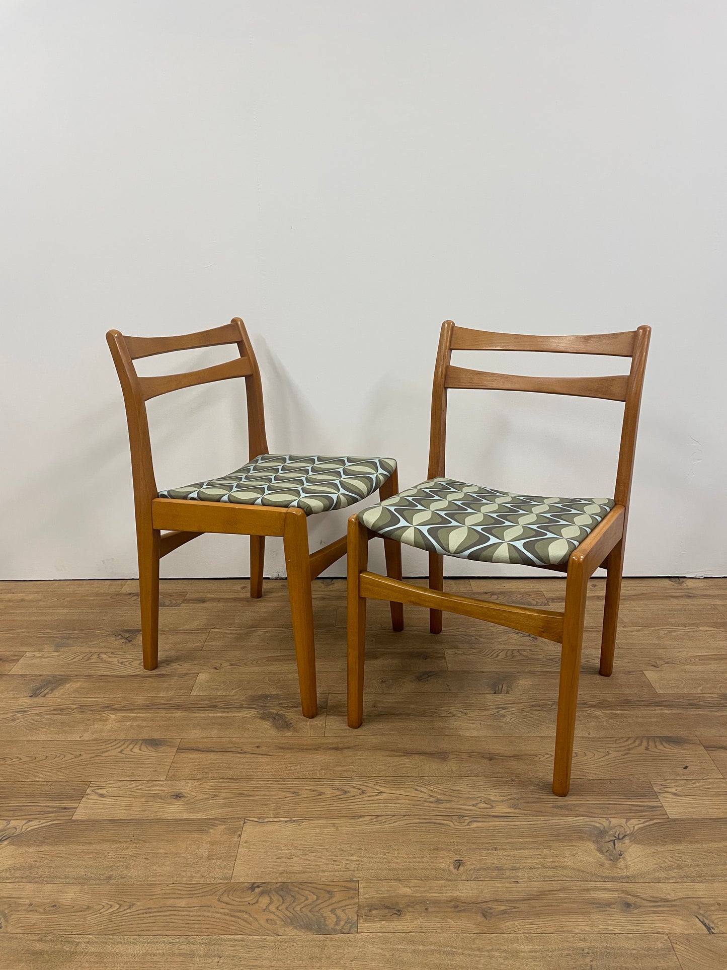 Pair of Vintage Dining Chairs Newly ReUpholstered