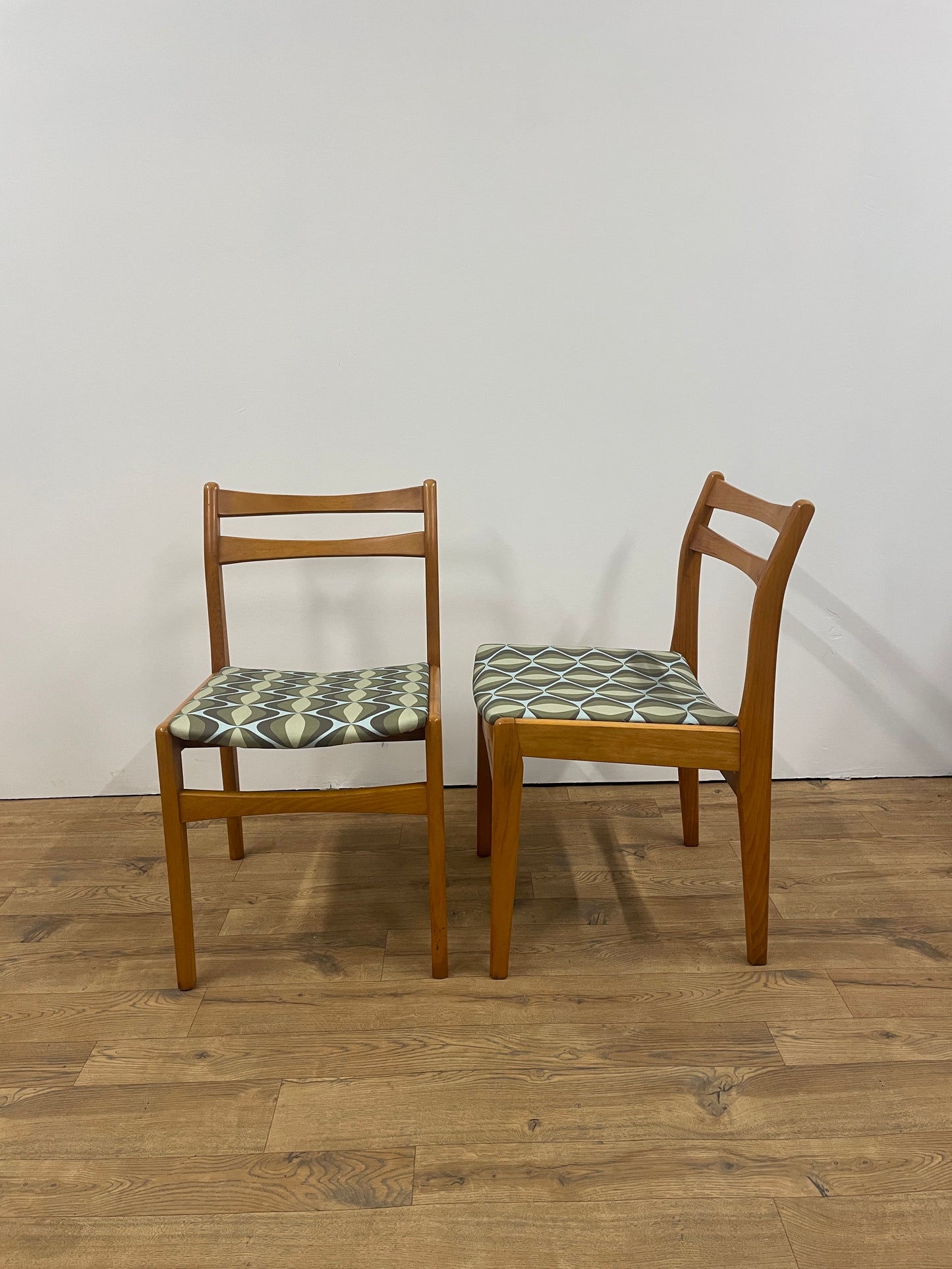 Pair of Vintage Dining Chairs Newly ReUpholstered