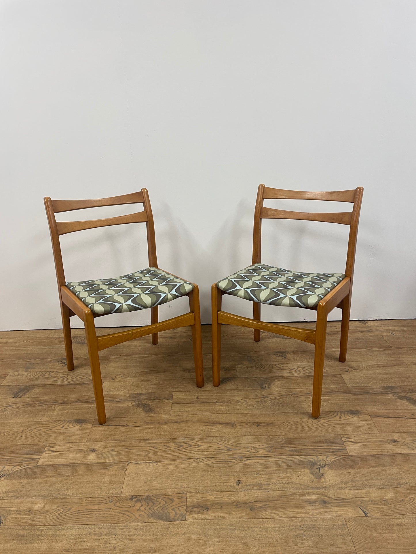 Pair of Vintage Dining Chairs Newly ReUpholstered