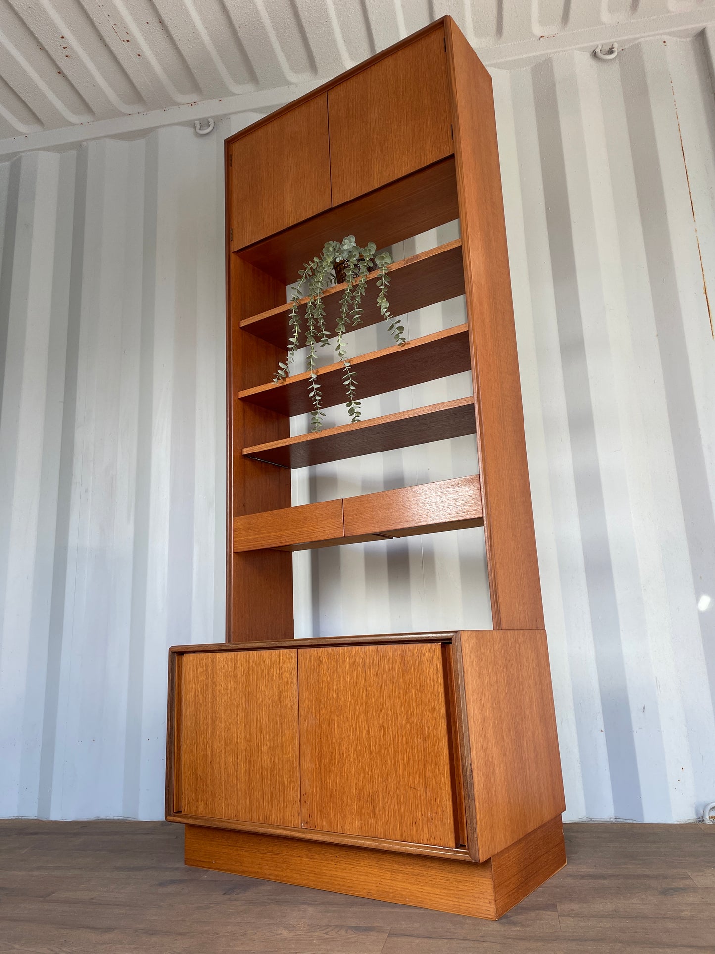 G-Plan Form Five Wall Unit by Roger Bennett 1967 Teak Mid-Century Modern Cabinet & Shelving 199cm
