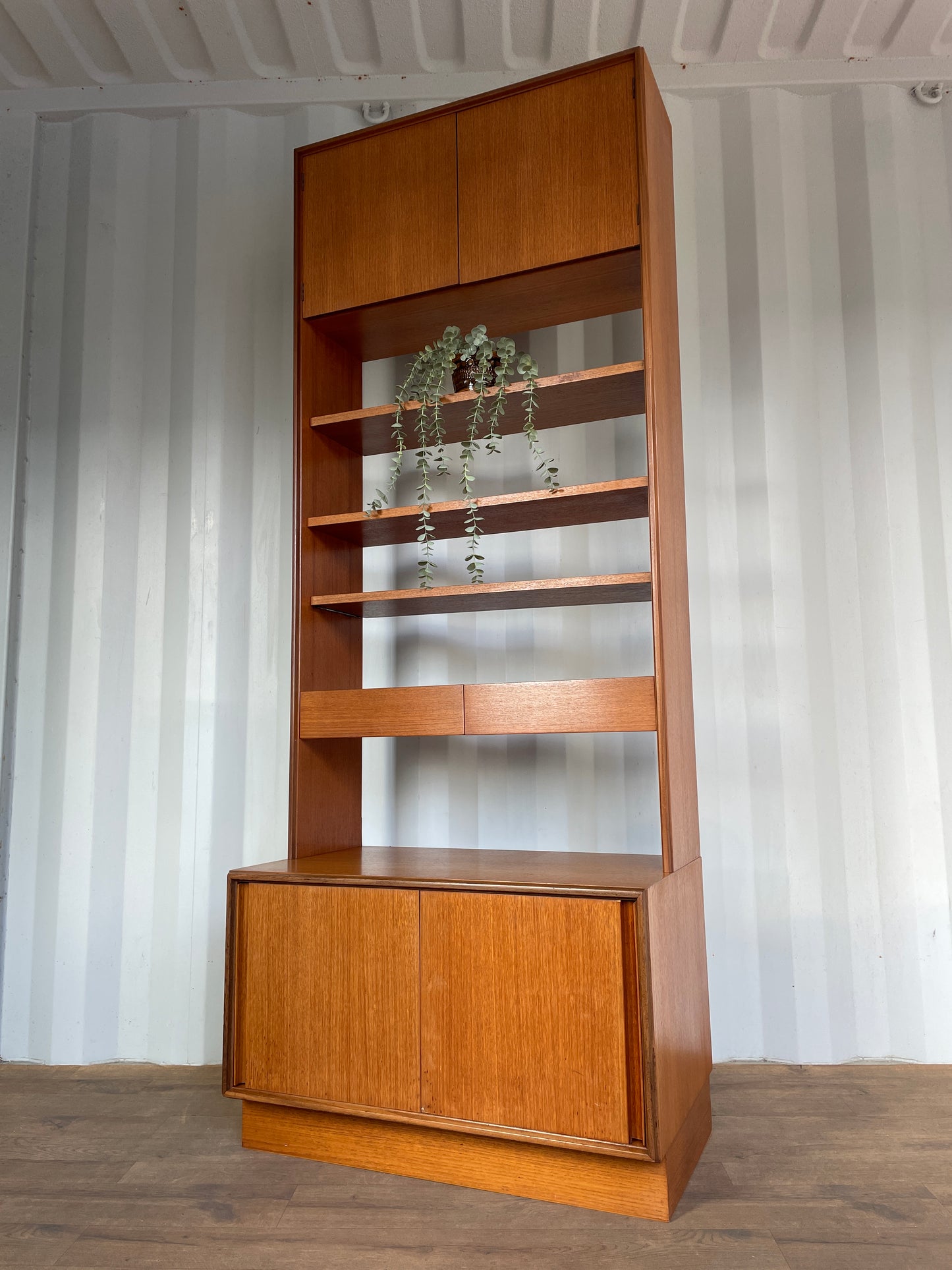 G-Plan Form Five Wall Unit by Roger Bennett 1967 Teak Mid-Century Modern Cabinet & Shelving 199cm