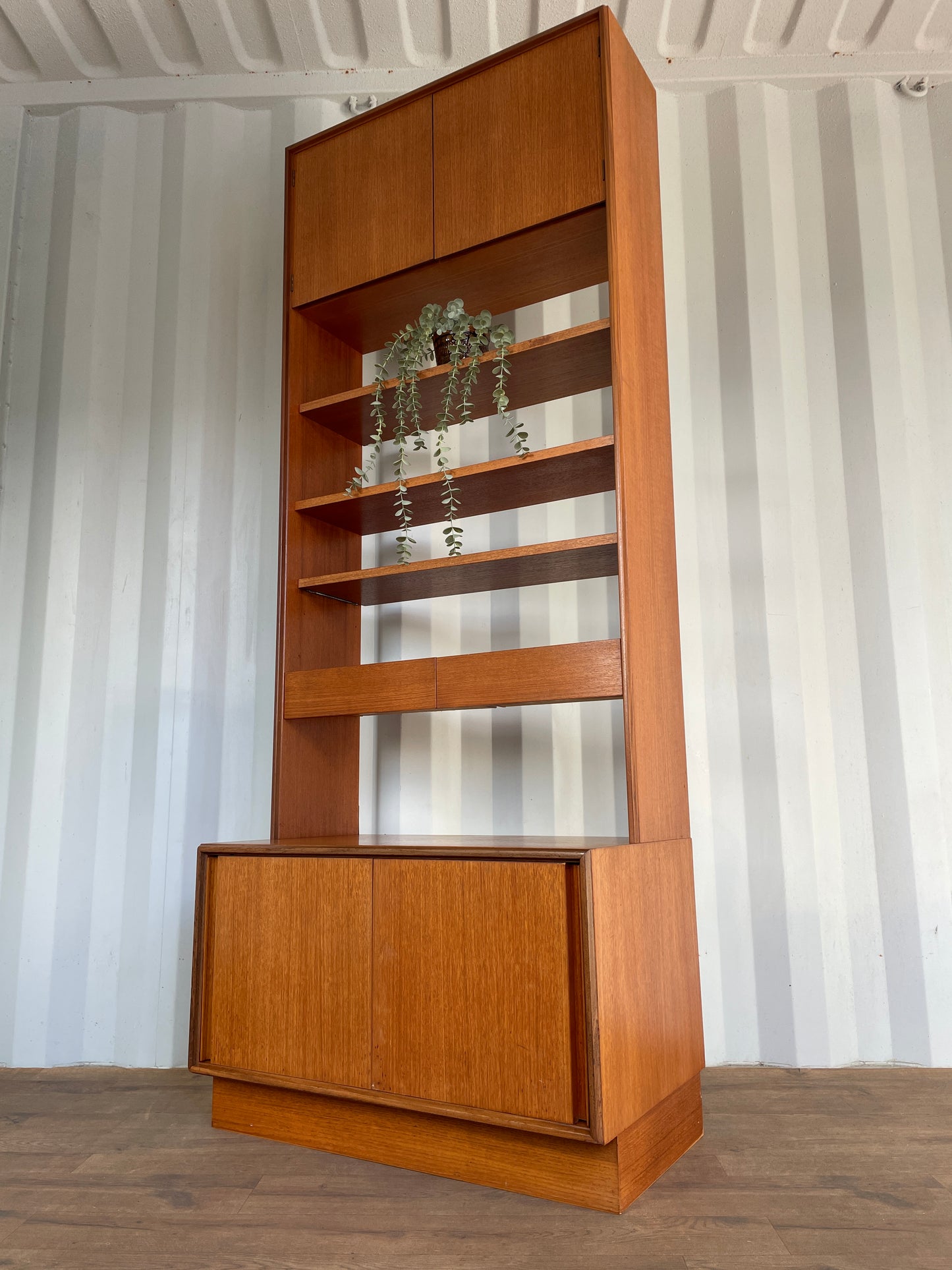 G-Plan Form Five Wall Unit by Roger Bennett 1967 Teak Mid-Century Modern Cabinet & Shelving 199cm