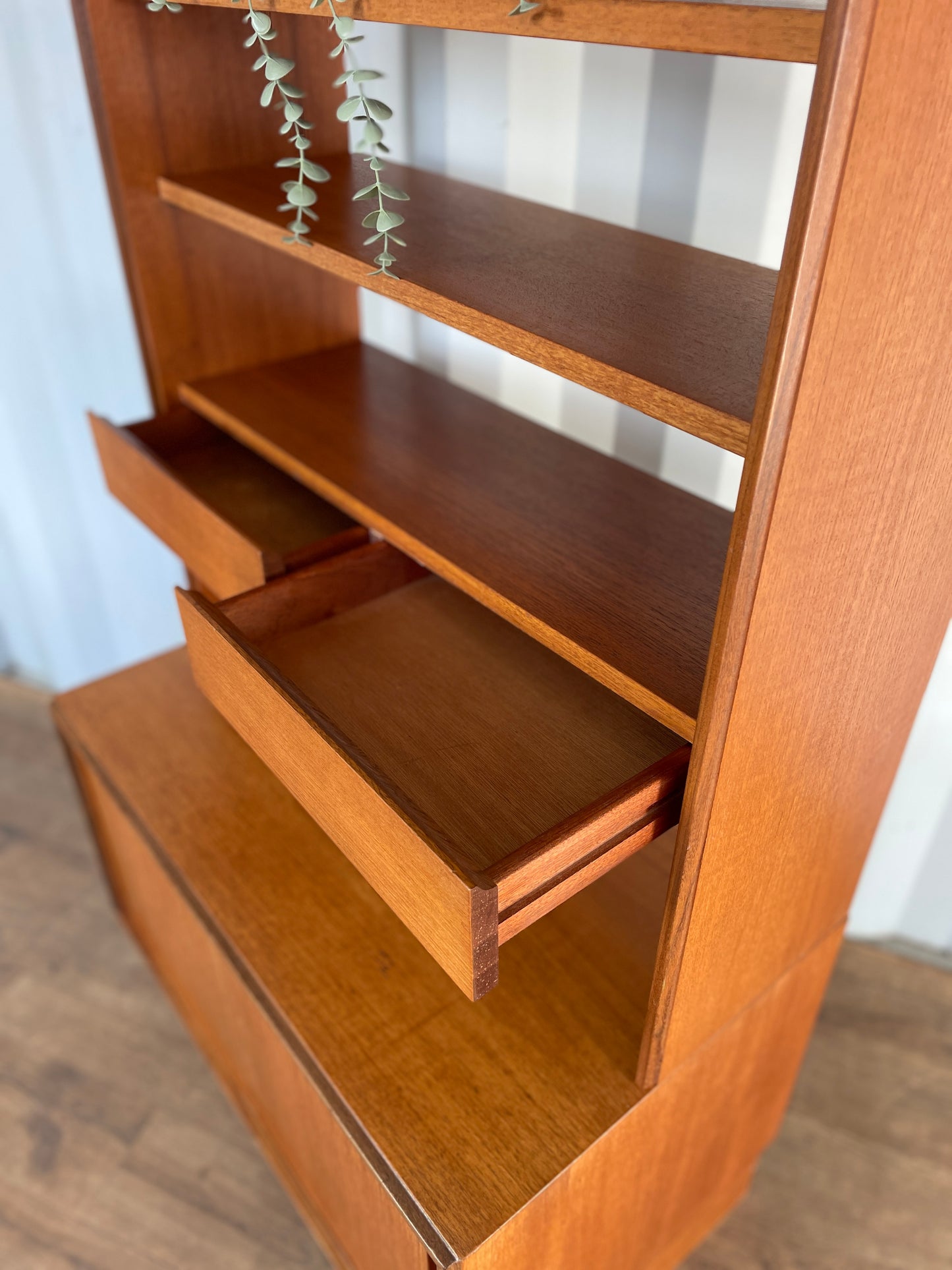G-Plan Form Five Wall Unit by Roger Bennett 1967 Teak Mid-Century Modern Cabinet & Shelving 199cm