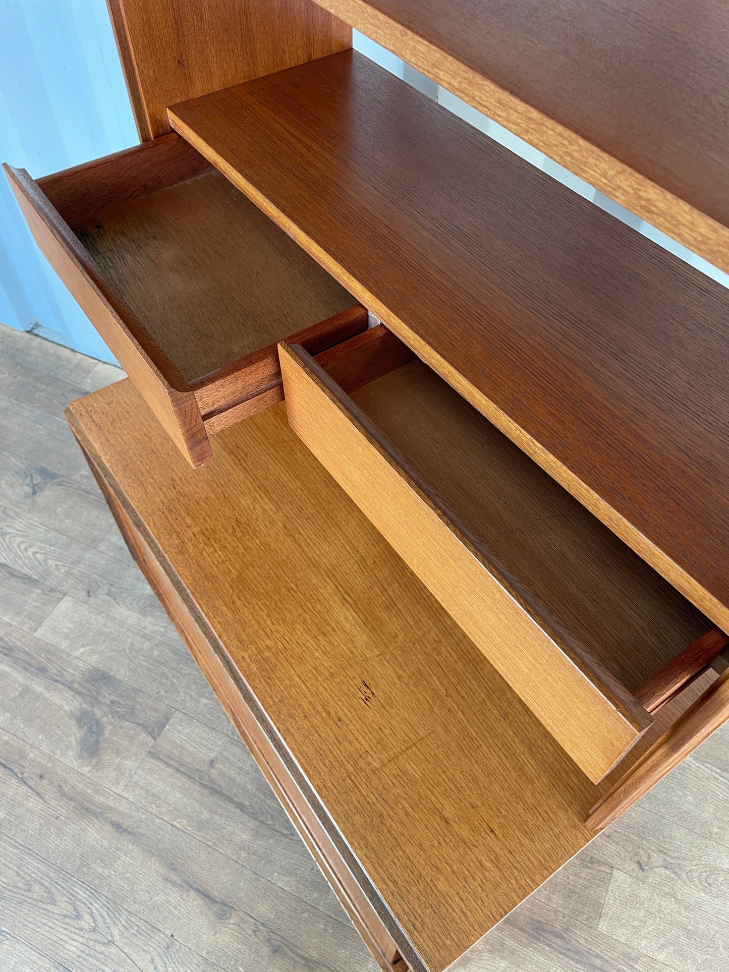 G-Plan Form Five Wall Unit by Roger Bennett 1967 Teak Mid-Century Modern Cabinet & Shelving 199cm