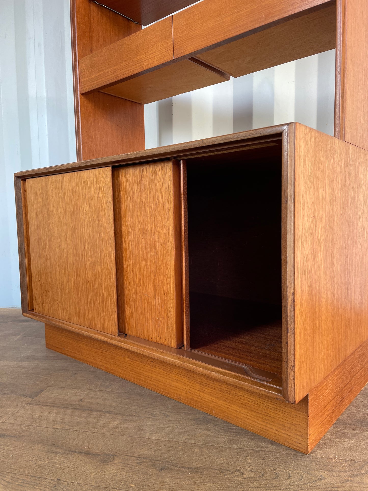 G-Plan Form Five Wall Unit by Roger Bennett 1967 Teak Mid-Century Modern Cabinet & Shelving 199cm