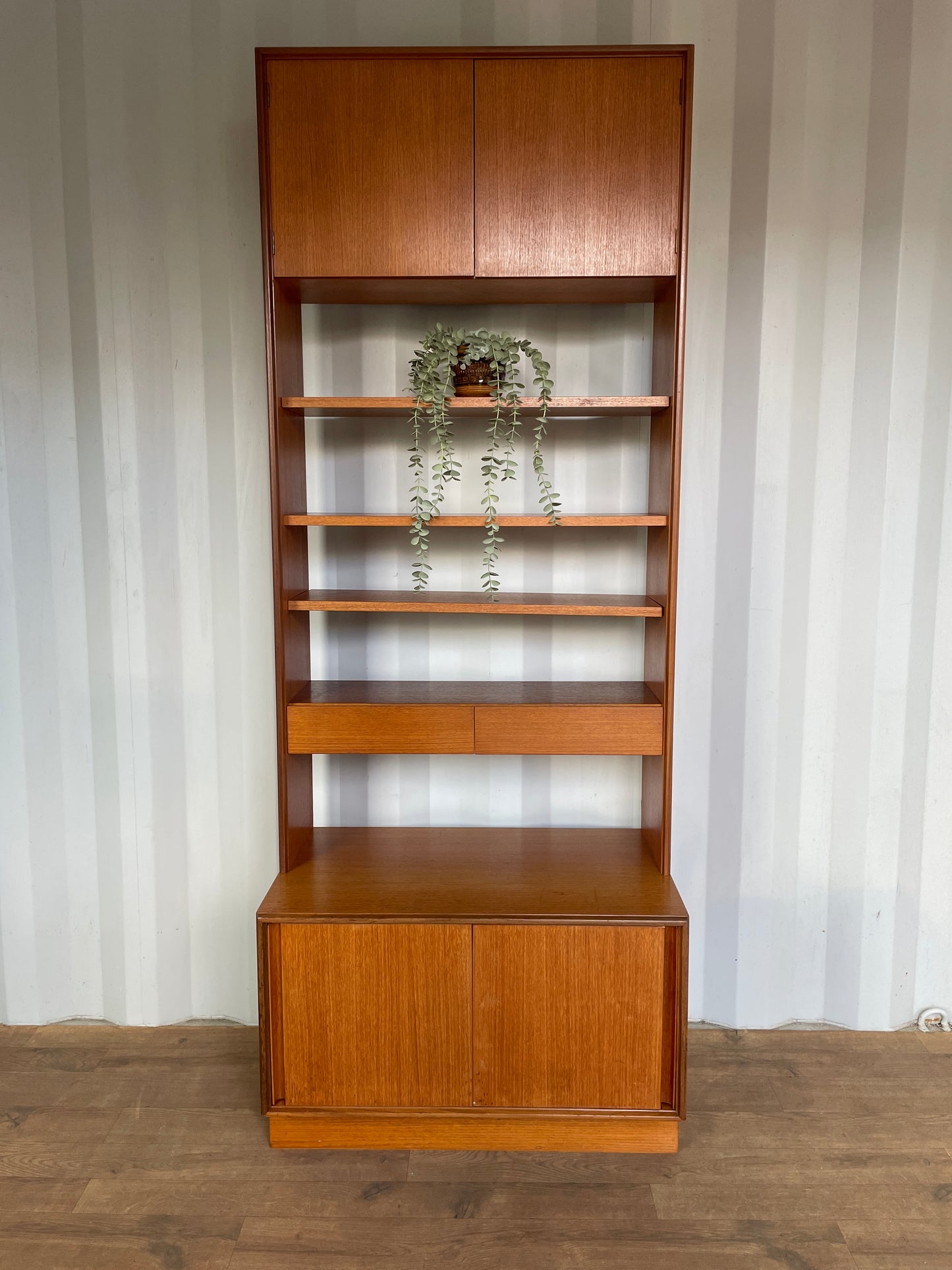 G-Plan Form Five Wall Unit by Roger Bennett 1967 Teak Mid-Century Modern Cabinet & Shelving 199cm