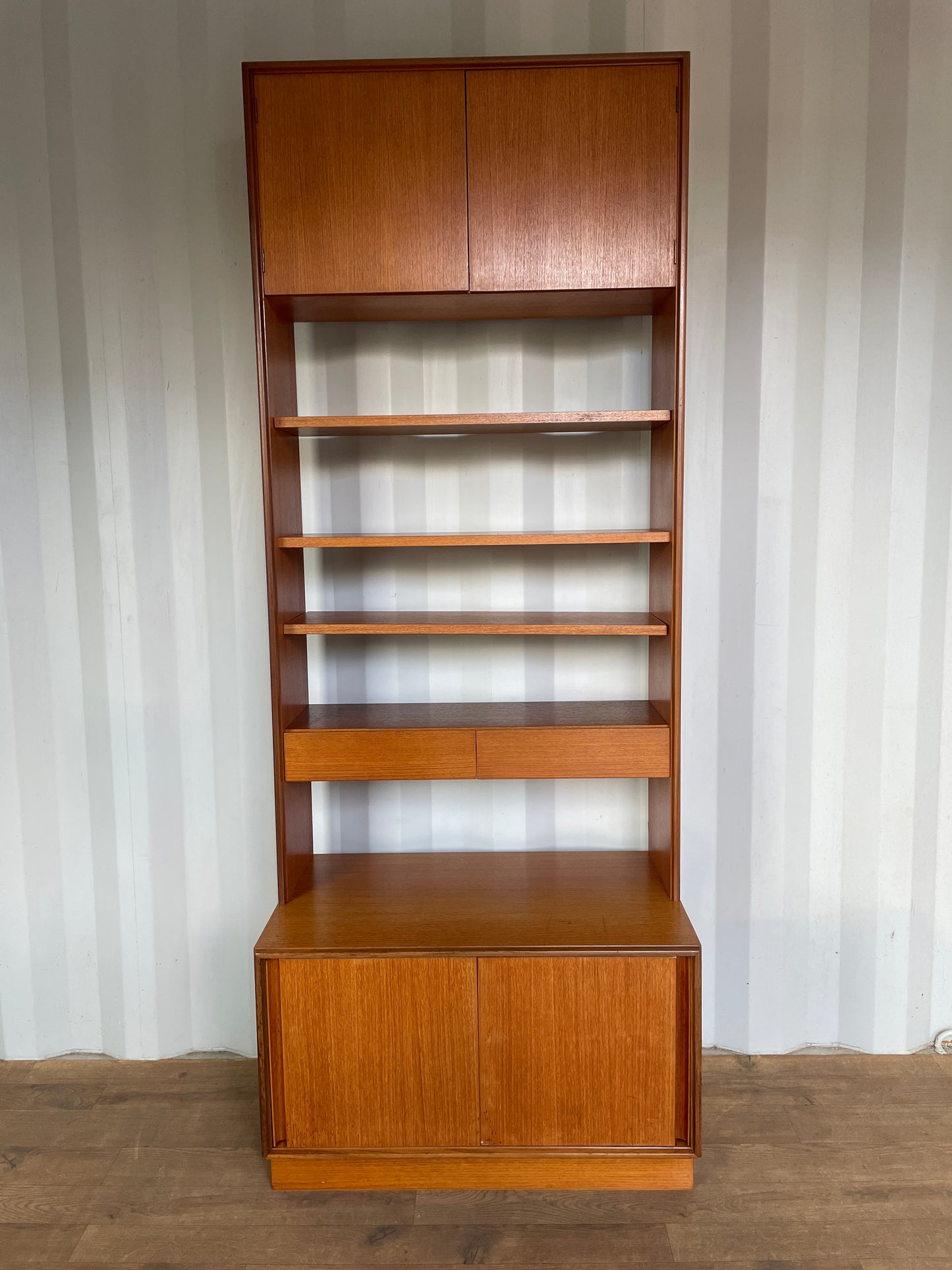 G-Plan Form Five Wall Unit by Roger Bennett 1967 Teak Mid-Century Modern Cabinet & Shelving 199cm