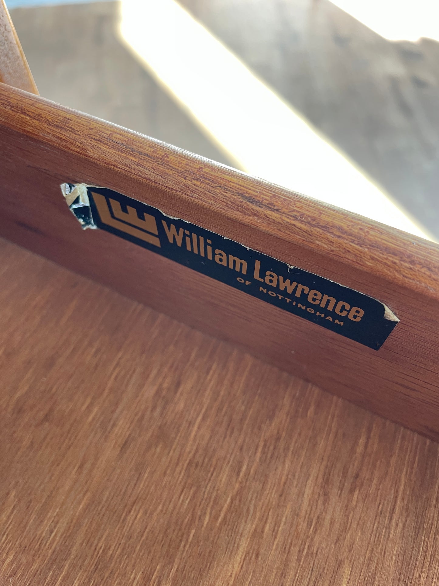 Vintage Mid-Century William Lawrence Tall Teak Chest of Drawers – 6 Drawer British Modernist Cabinet – 100cm High