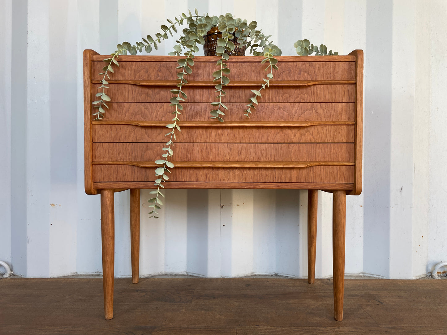 Vintage Teak Danish Chest of Drawers – Mid Century Modern Small 3 Drawer Cabinet – 60cm