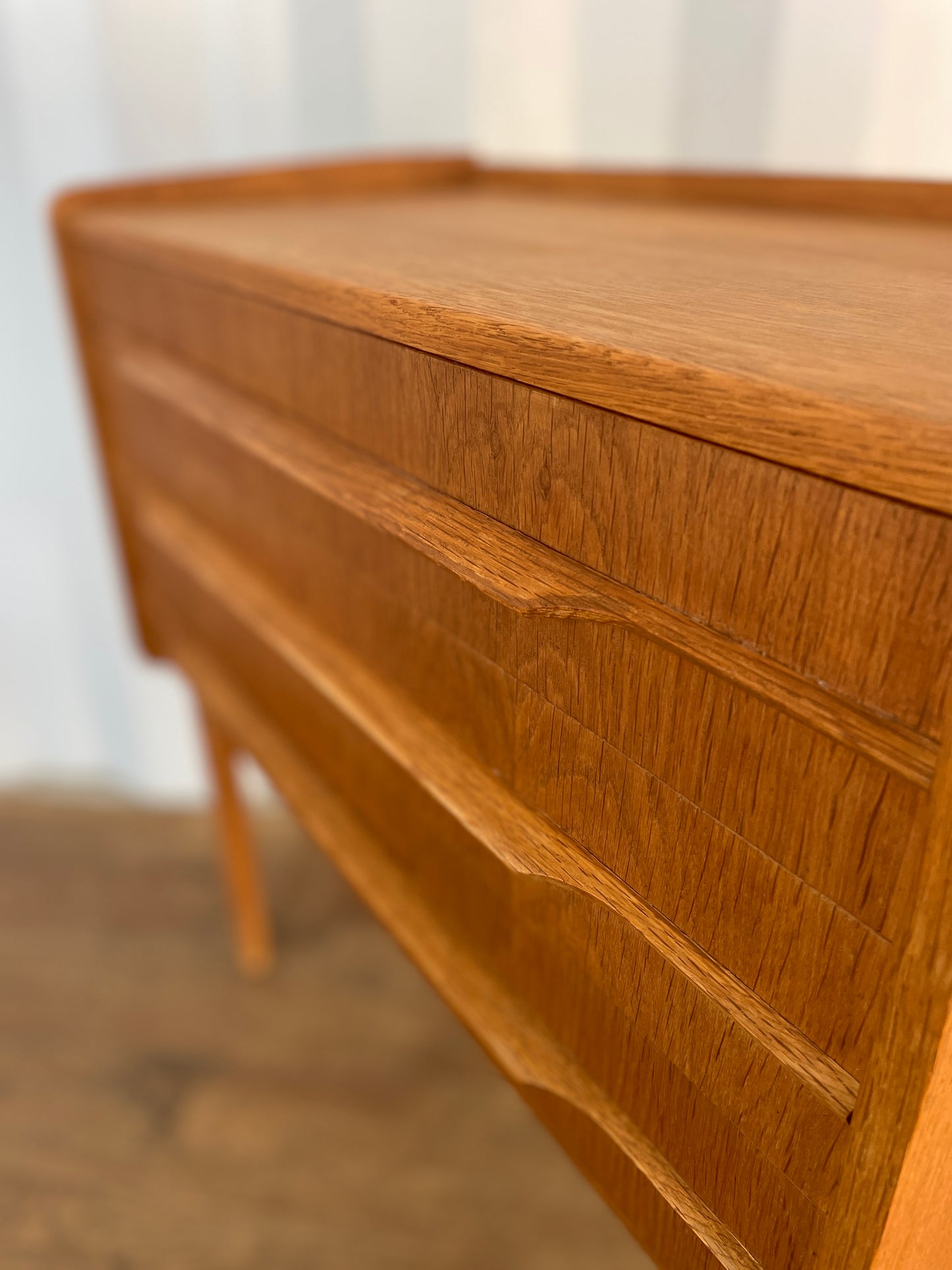 Vintage Teak Danish Chest of Drawers – Mid Century Modern Small 3 Drawer Cabinet – 60cm