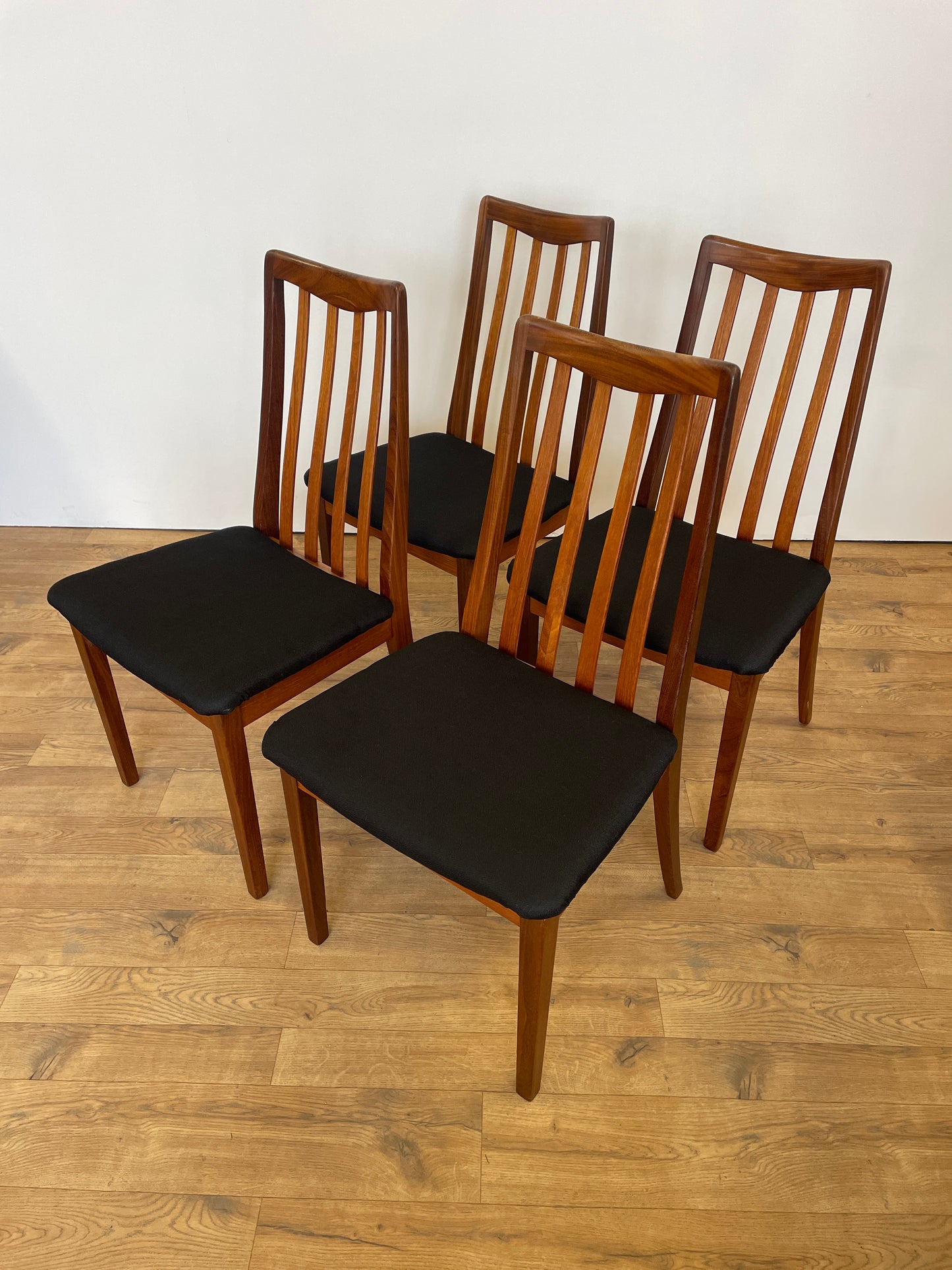 G Plan Dining Table & 4 Chairs - Drop Leaf Re-Upholstered Mid-Century