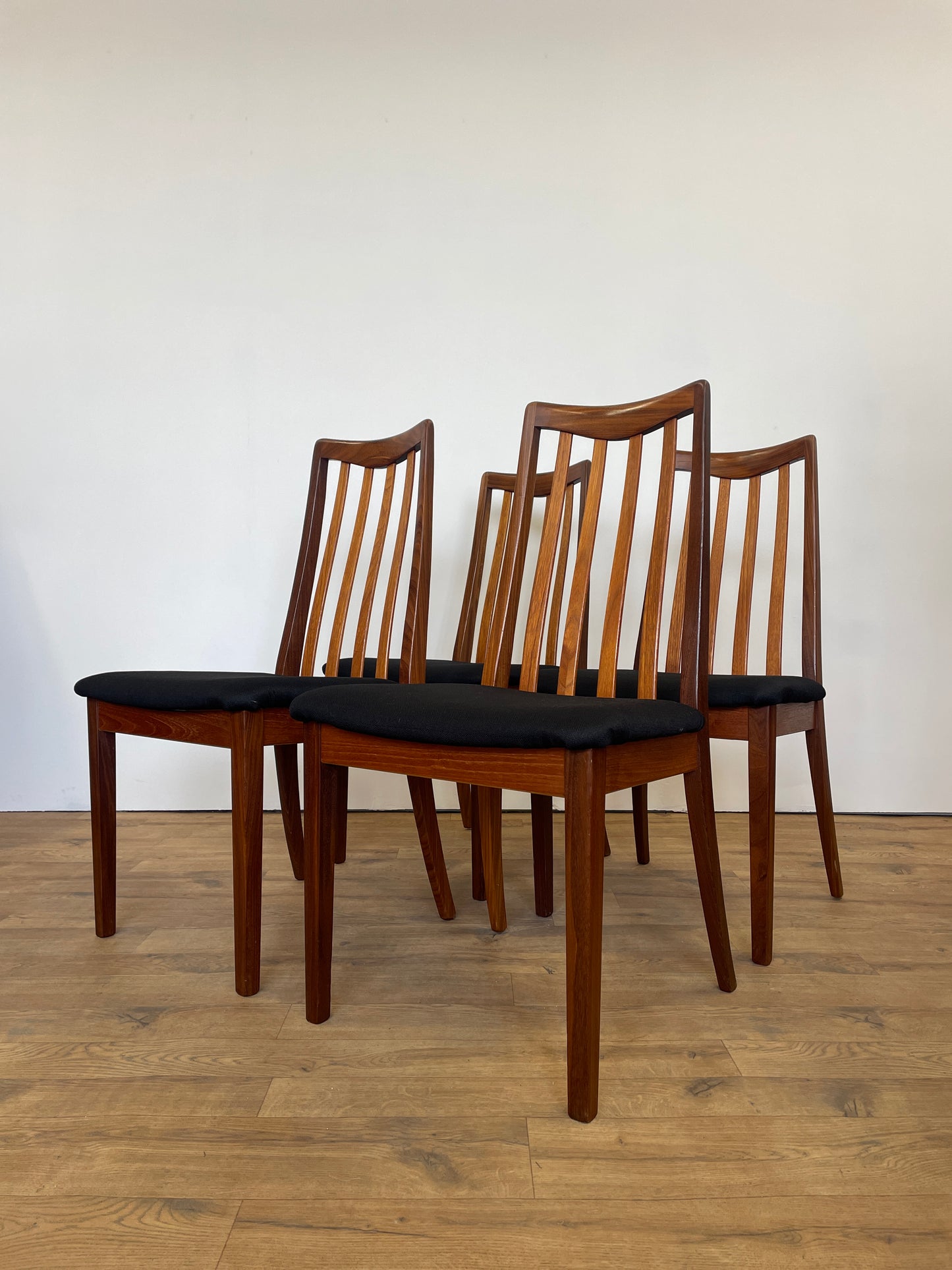 G Plan Dining Table & 4 Chairs - Drop Leaf Re-Upholstered Mid-Century