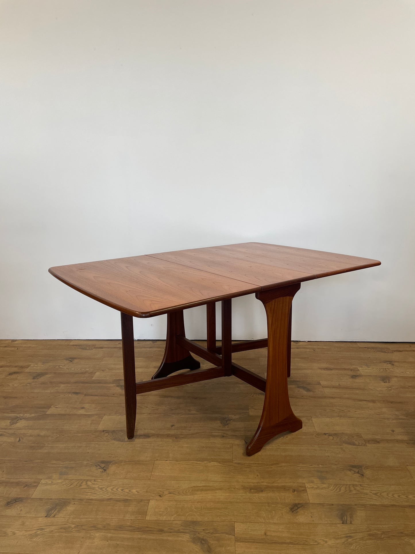 G Plan Dining Table & 4 Chairs - Drop Leaf Re-Upholstered Mid-Century