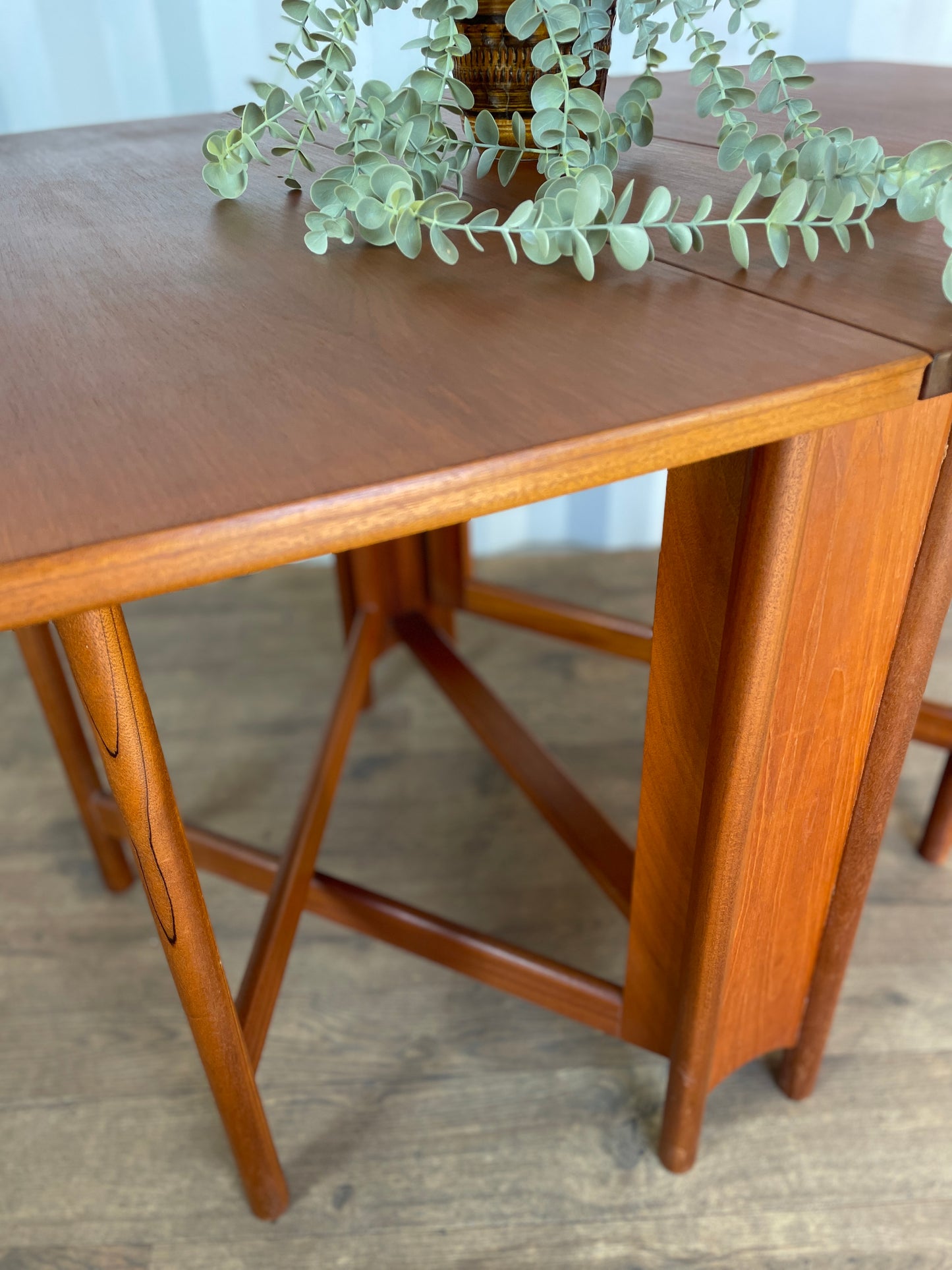 Vintage Teak McIntosh Drop Leaf Dining Table – Mid Century Modern Folding Table – 150cm