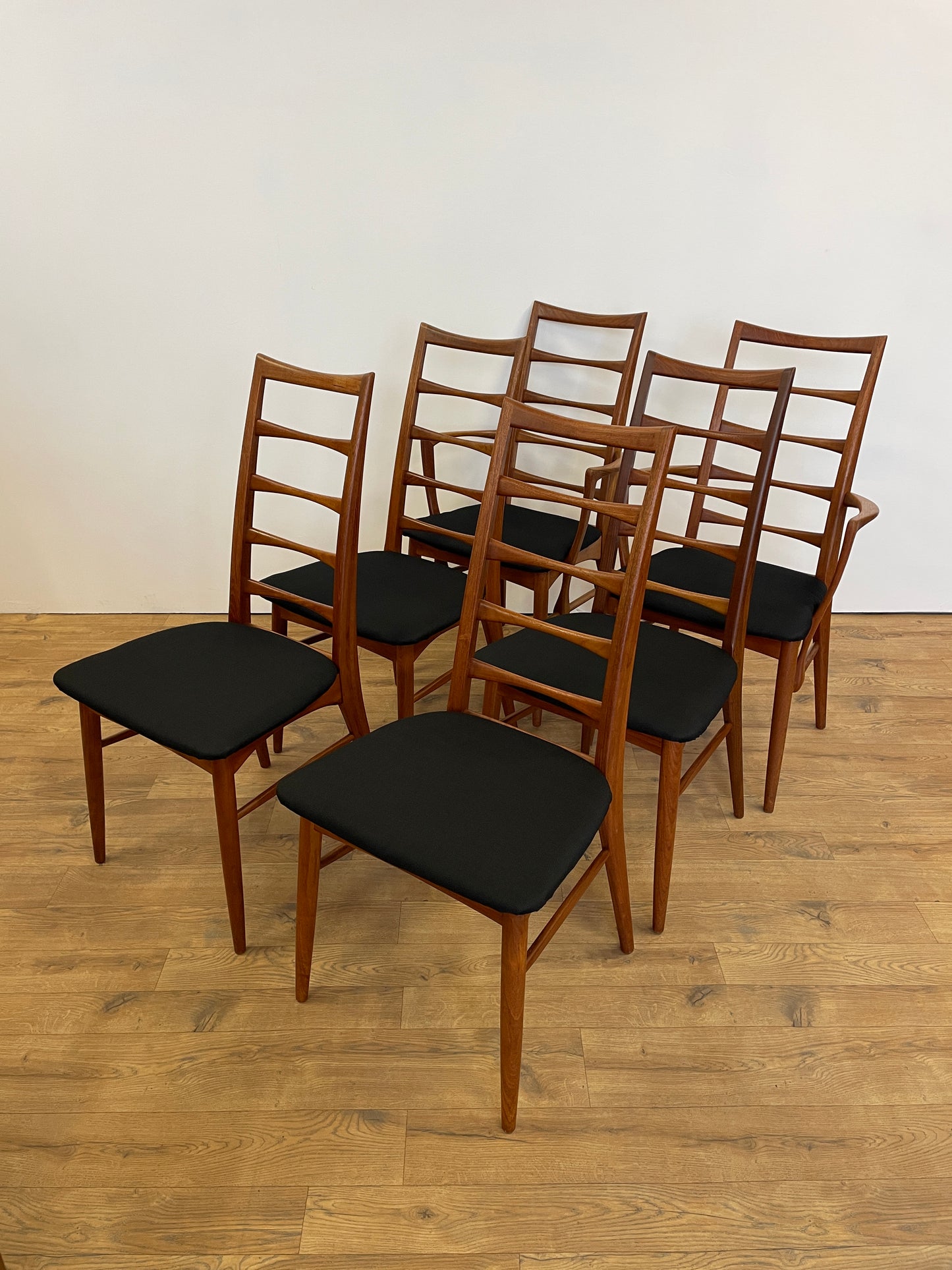 Rare Danish Table & 6 Dining Chairs by Niels Koefoed - Including 2 Carvers