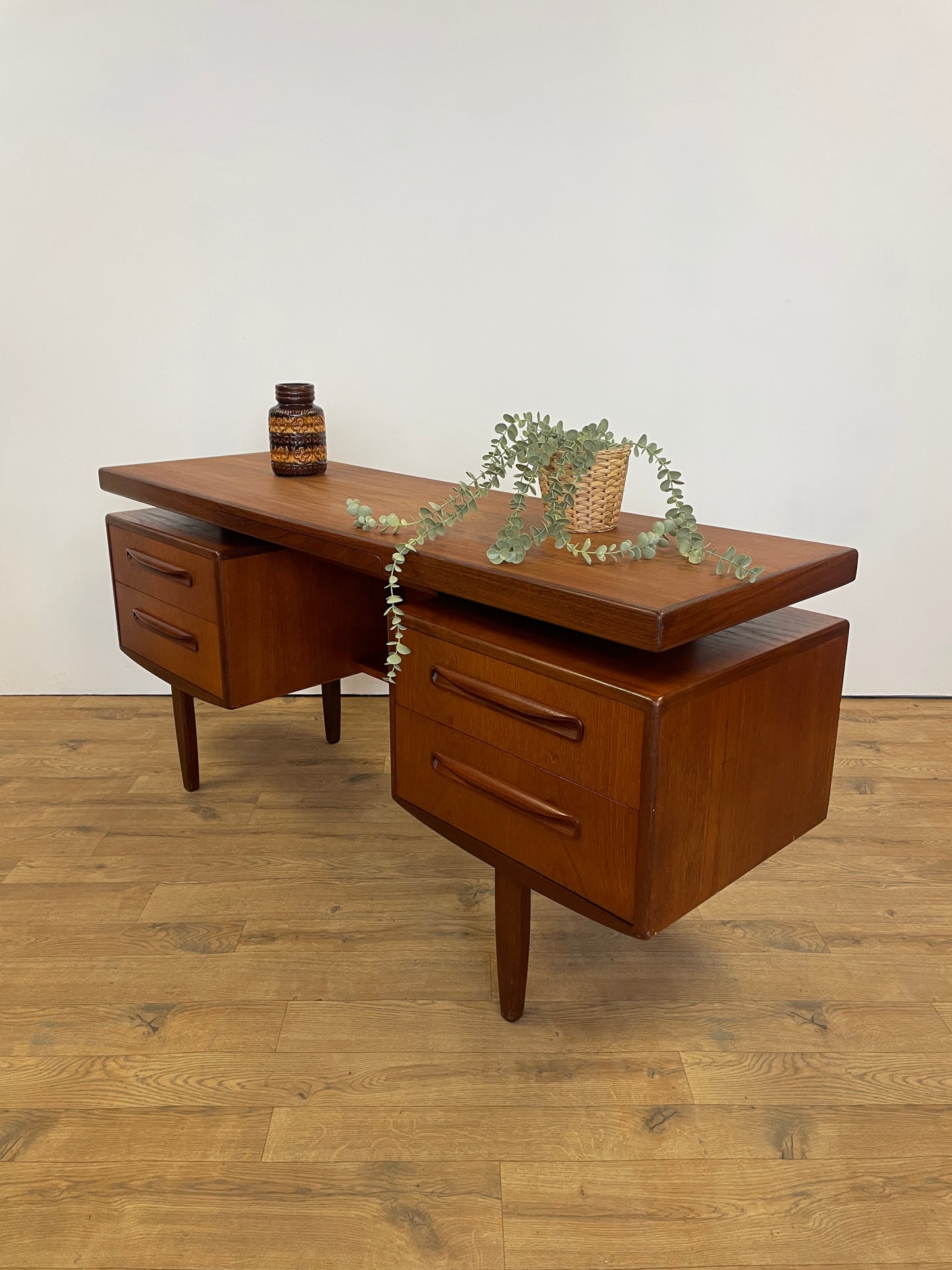 G Plan Fresco Range Desk or Dressing Table with Floating Top - Teak - Mid-Century