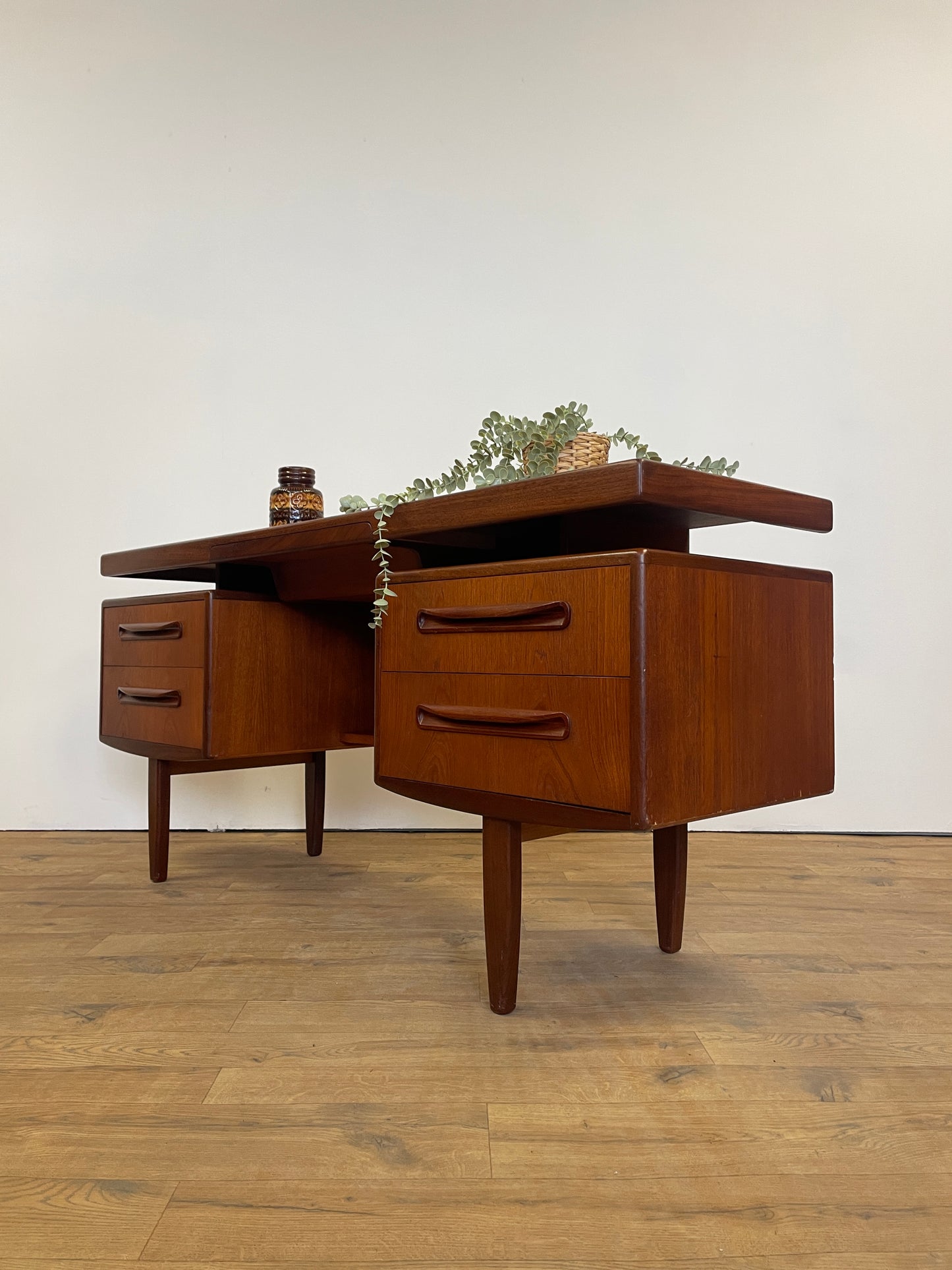 G Plan Fresco Range Desk or Dressing Table with Floating Top - Teak - Mid-Century