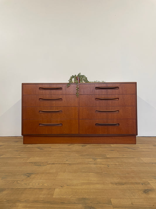 G Plan Chest of Drawers / Dresser Long - Mid-Century Teak