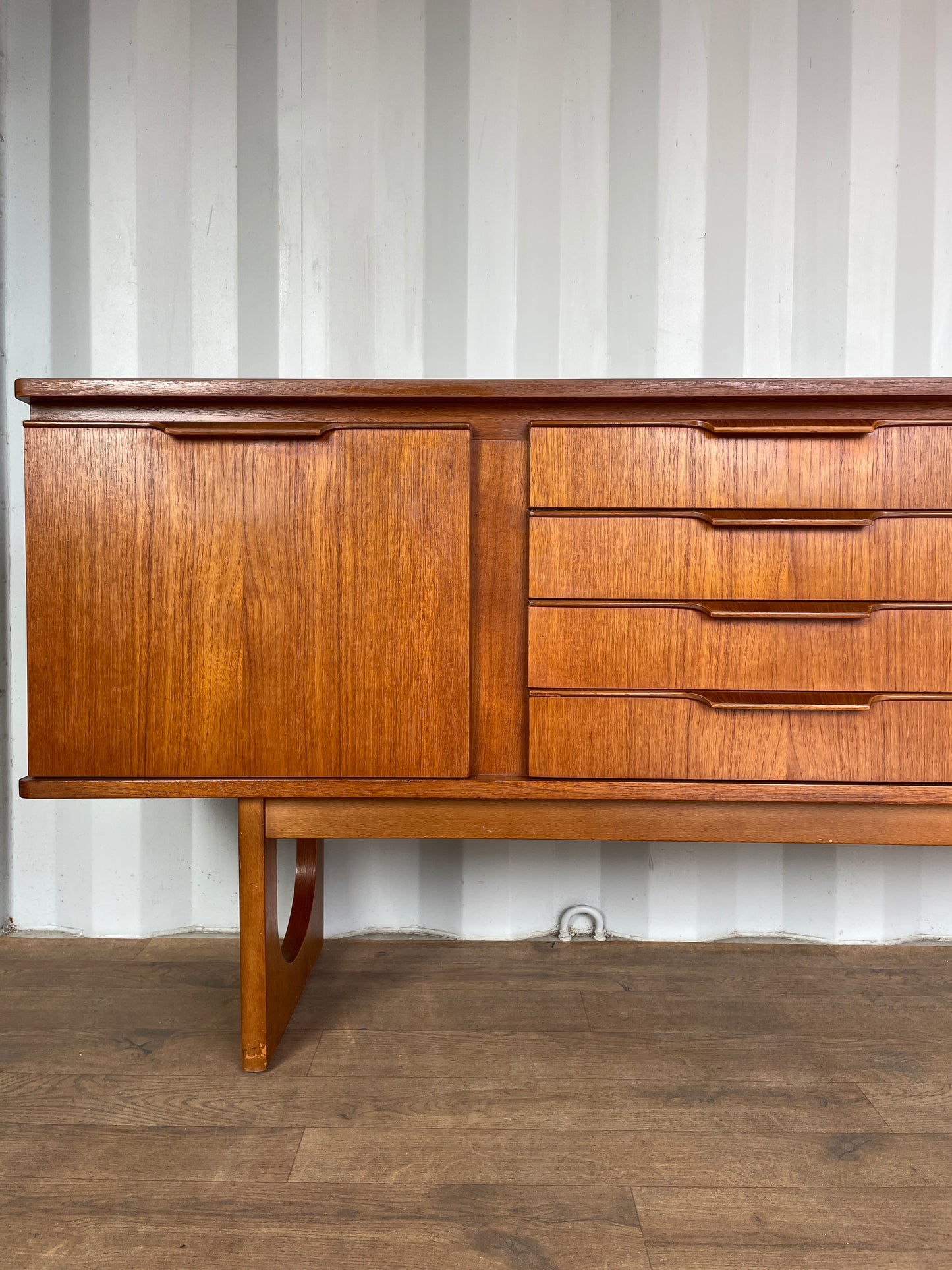 Vintage Mid-Century Teak Stonehill Sideboard – Large 212cm Danish Style Credenza Cabinet