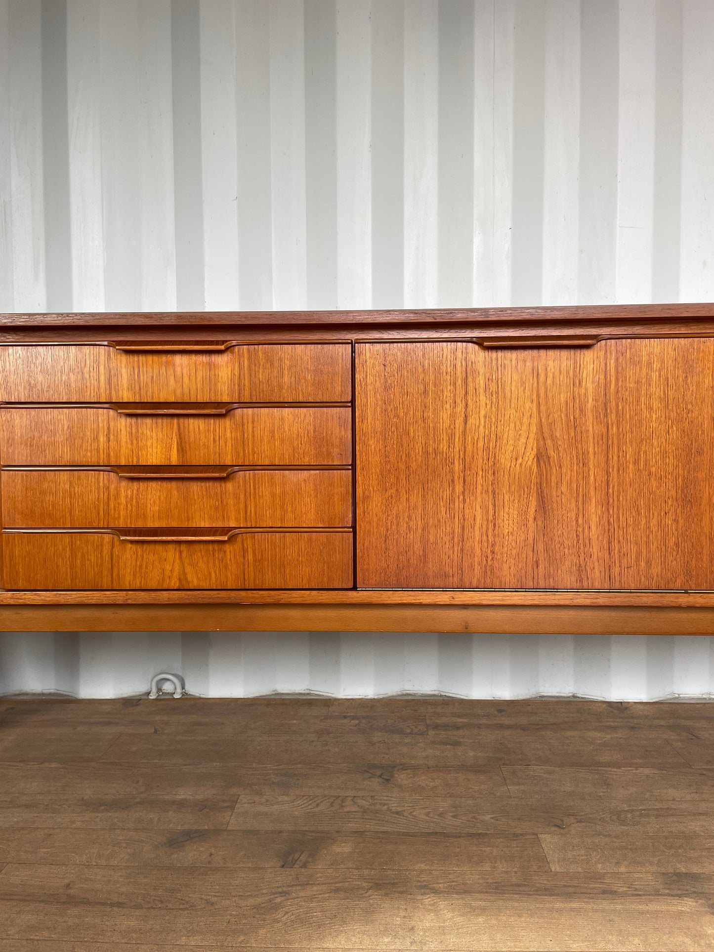 Vintage Mid-Century Teak Stonehill Sideboard – Large 212cm Danish Style Credenza Cabinet