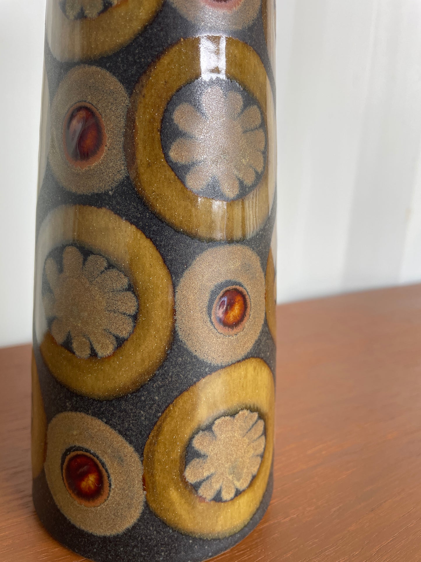 Vintage Denby Arabesque Vase – Mid Century Studio Pottery Stoneware Vase 27cm