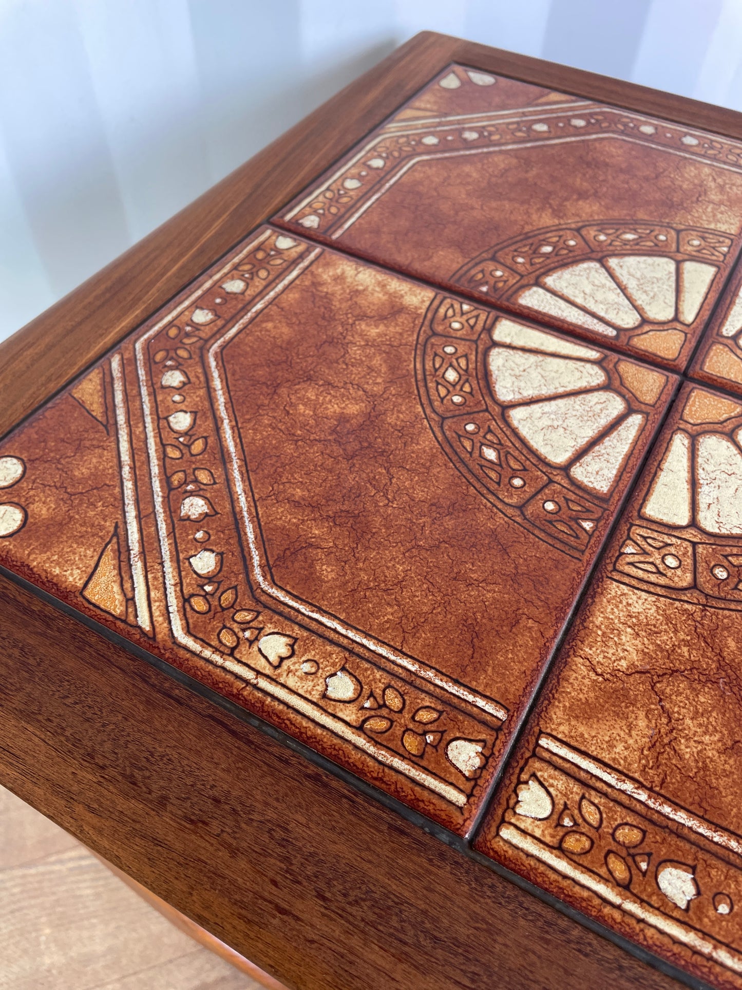 G Plan Fresco Nest of Tables – Vintage Teak Mid Century Nest – Tile Top Coffee Tables Set of 3