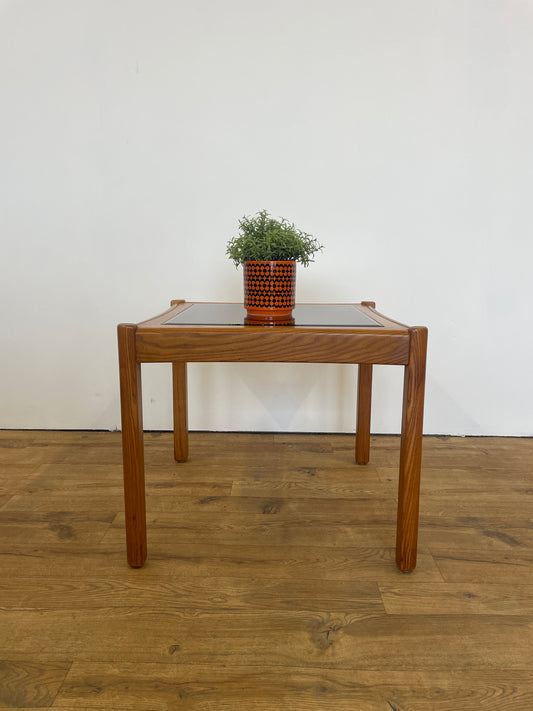Ercol Side Table w/ Glass Top - Coffee / Vintage / Retro / UK Made