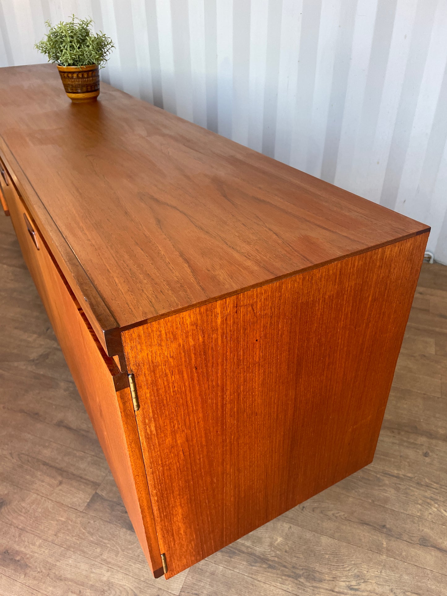 Large Vintage Teak Sideboard by Greaves & Thomas – Mid Century Modern 220cm Danish Style Credenza